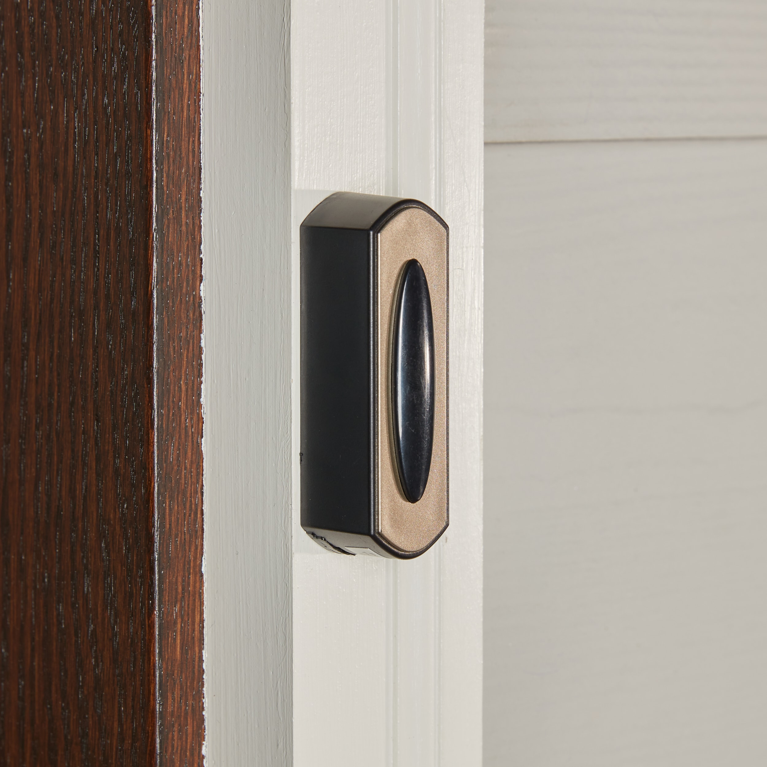 Style Selections Wired Lighted Satin Nickel Doorbell Button