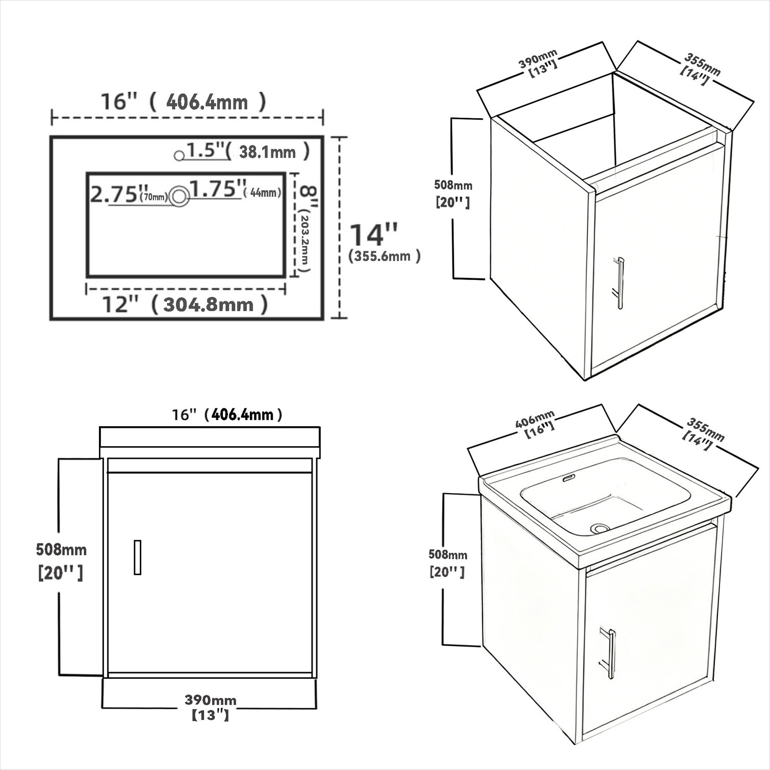 SunJet SESGKHQ9EGBE Bath-Vanity-Combo - View #3