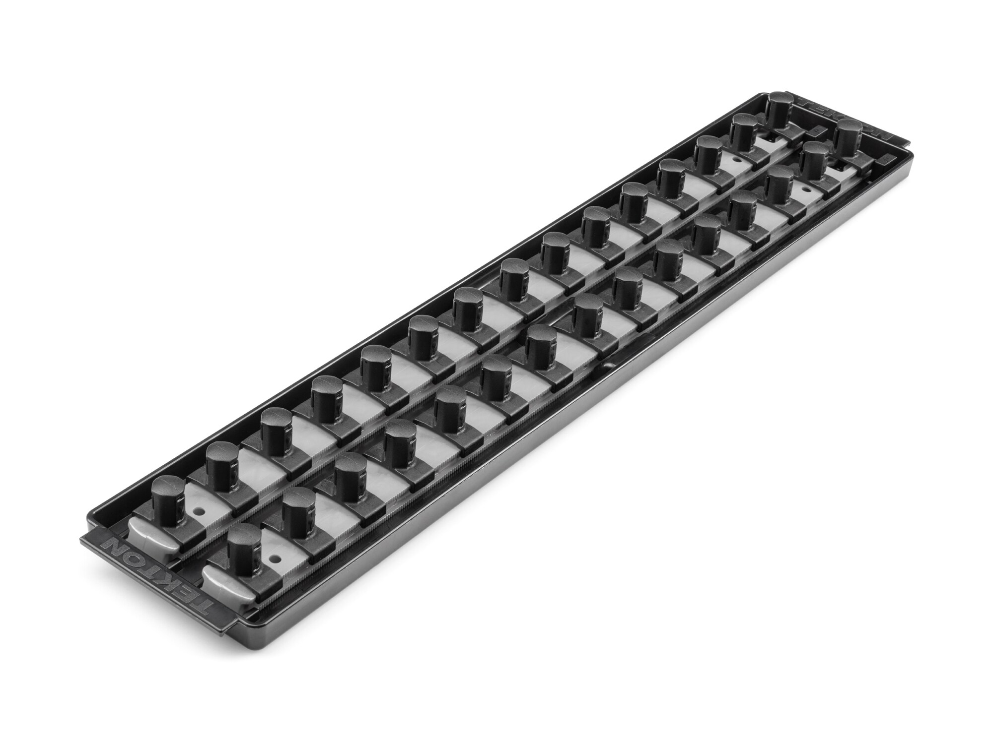 TEKTON OST23330 Plastic Socket storage - 1/2 in drive x 18 inch socket rails with 30 clips