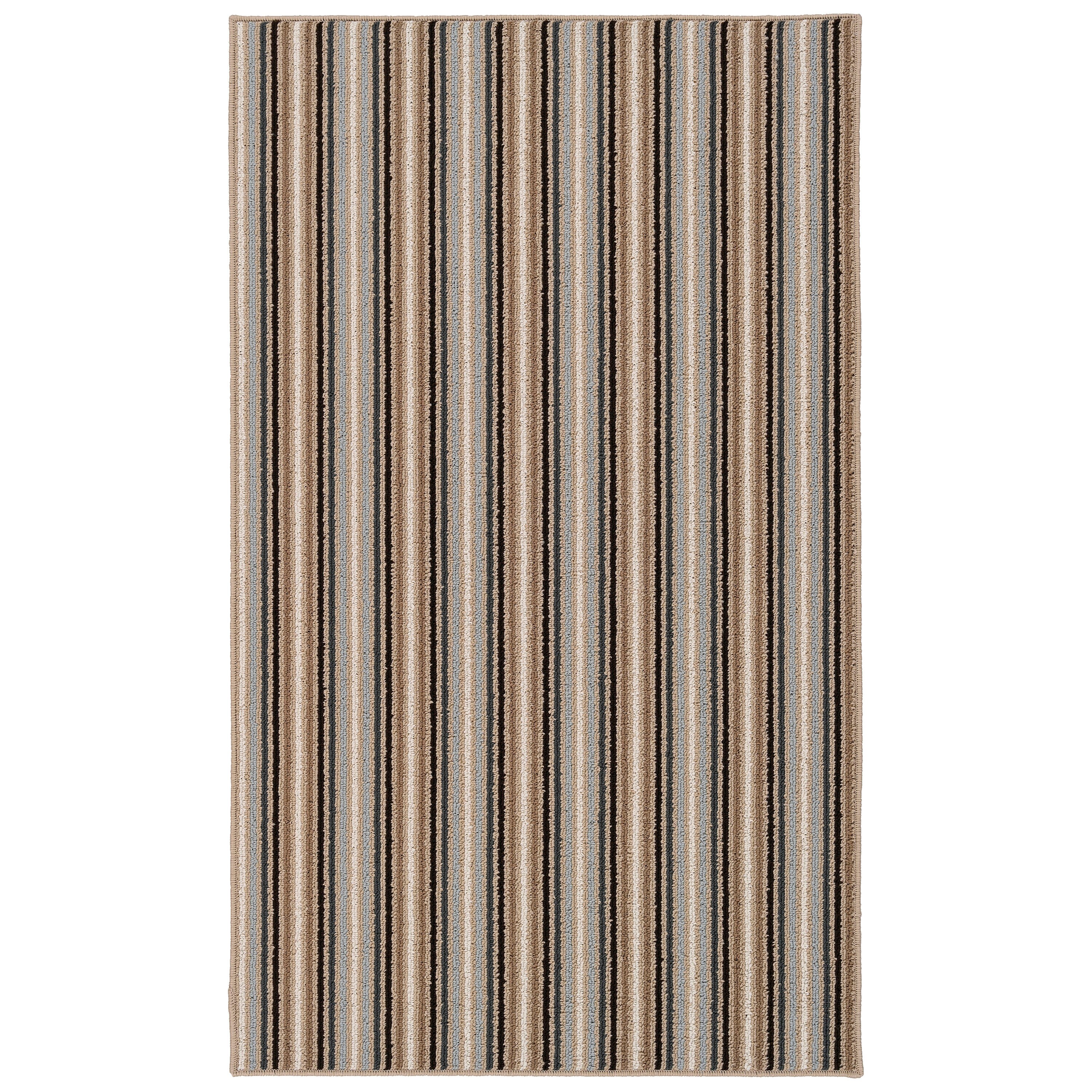 Nantucket Stripe Earth Tone Tufted Area Rug 3' x 5'