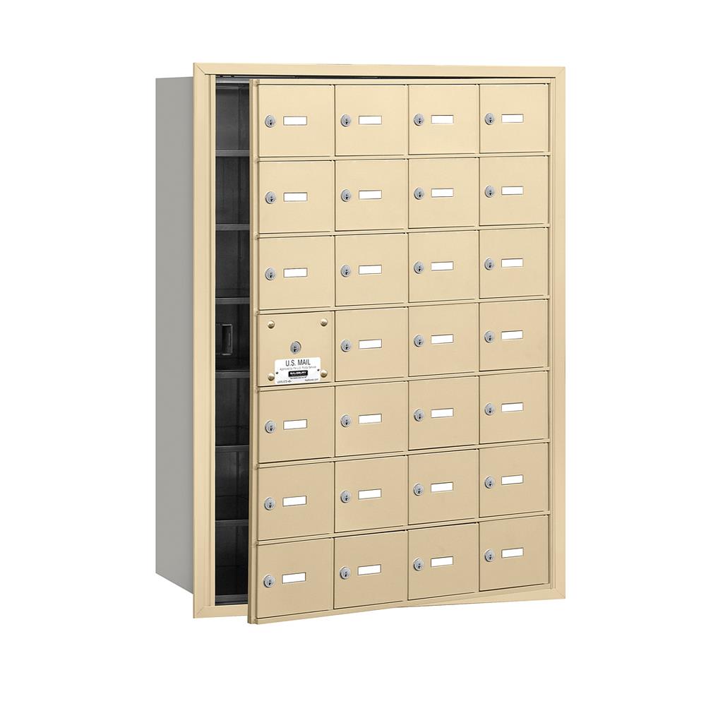 SALSBURY INDUSTRIES 3628SFU Recessed Mount Brown Metal Extra Large Lockable Cluster Mailbox
