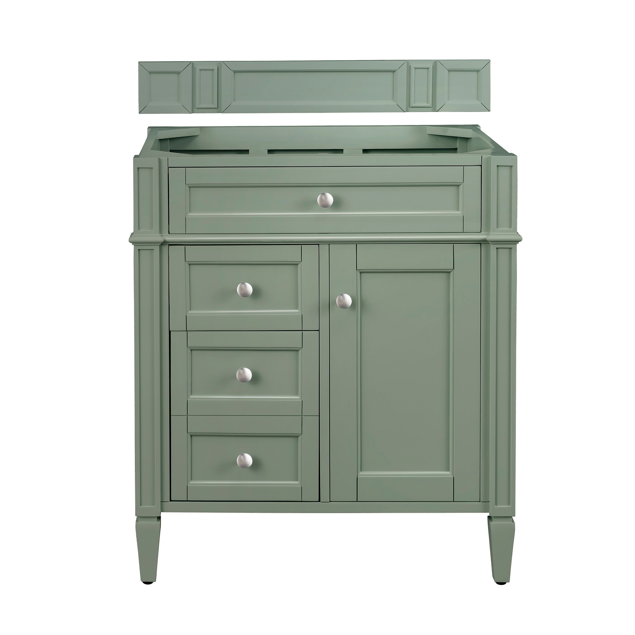 Smokey Celadon 30" Solid Wood Single Vanity Base with Veneer