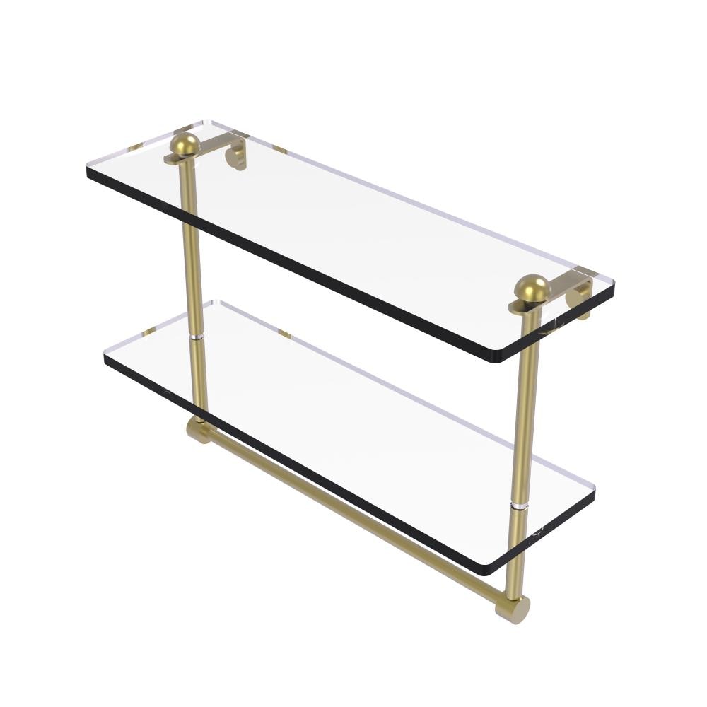 Allied Brass RC-2/16TB-SBR Satin Brass 2 -Tier Wall mount Bathroom Shelf ( 16-in x 12-in x 5-in )