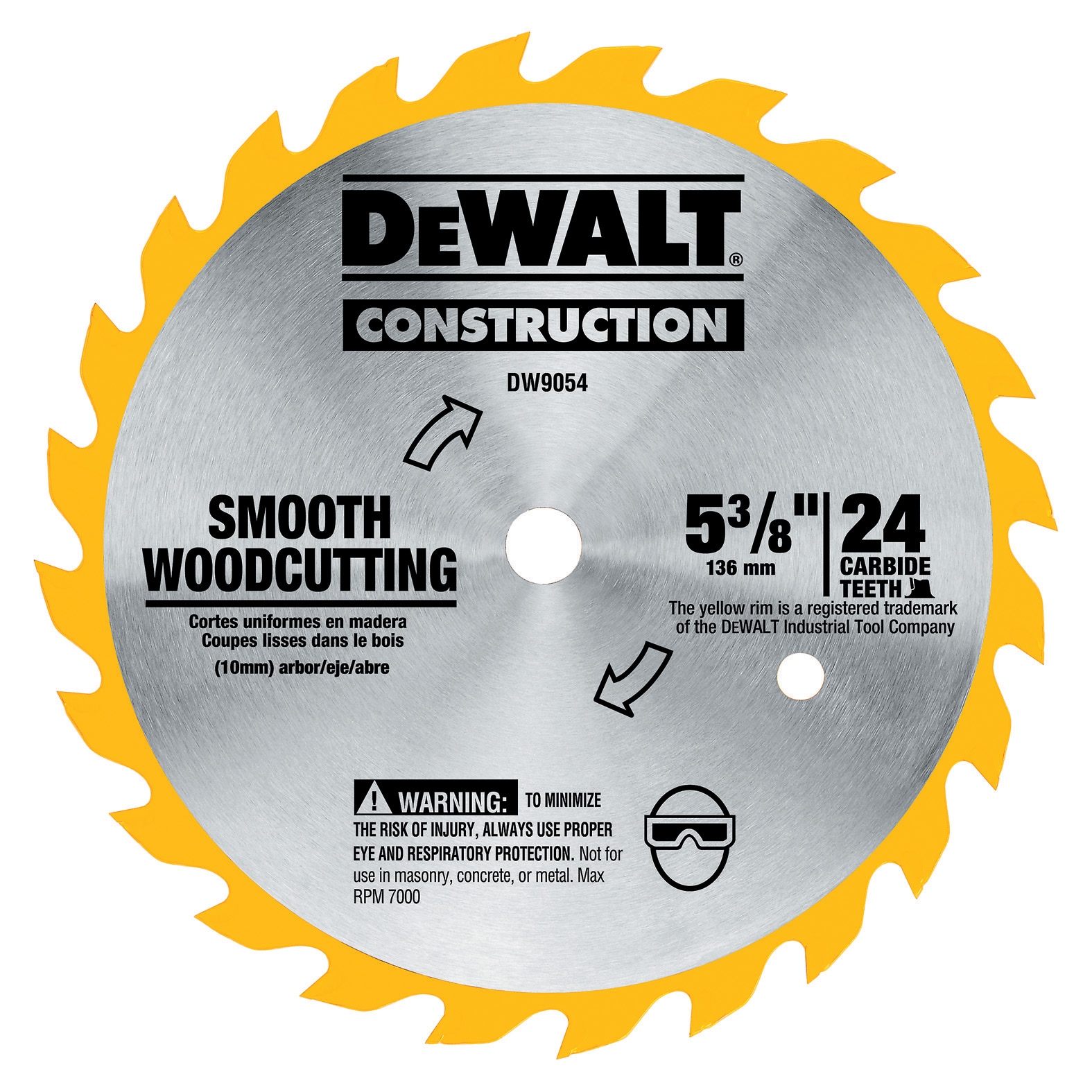 DEWALT DW9054 5-3/8-in 24 -Tooth Rough Finish Carbide Circular saw blade Individual
