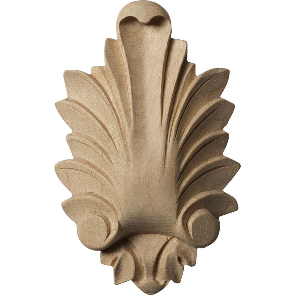 Ekena Millwork ROS02X03HIAL Small Hillsborough Center 2.2500-Inches x 3.8750-Inches Oval Unfinished Alder Wood Rosette