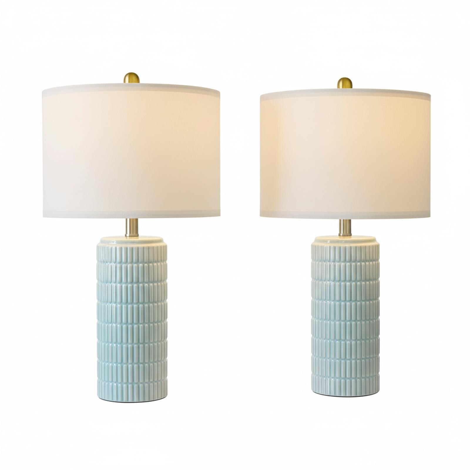 OMOMMD set of two 23 inch modern minimalist table lamps an ideal choice for living rooms bedrooms and farmhouse style interiors perfect as a housewarming gift or a home decor accent