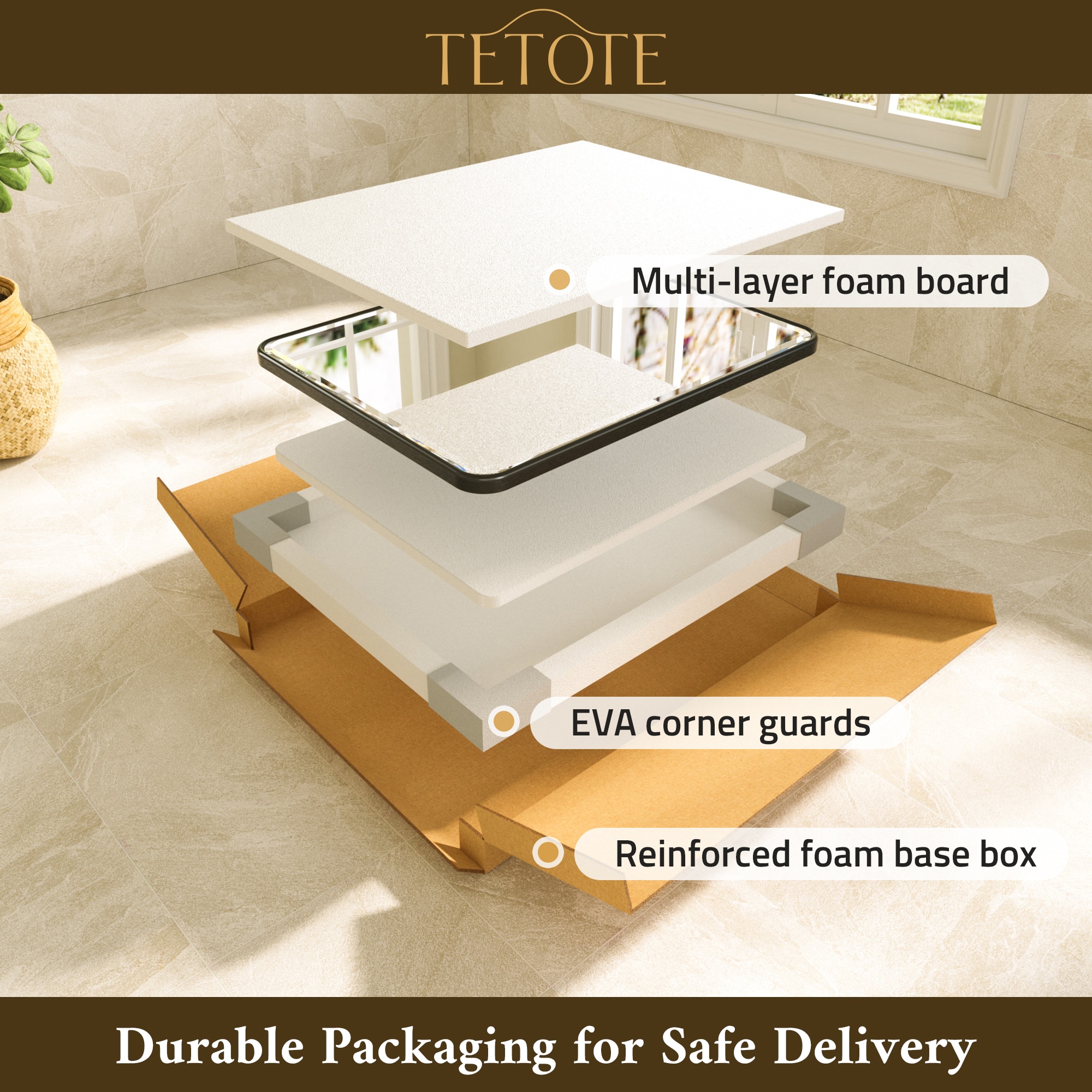 TETOTE LSC-TE-2030BK-B82 Framed-Bath-Mirrors - View #9