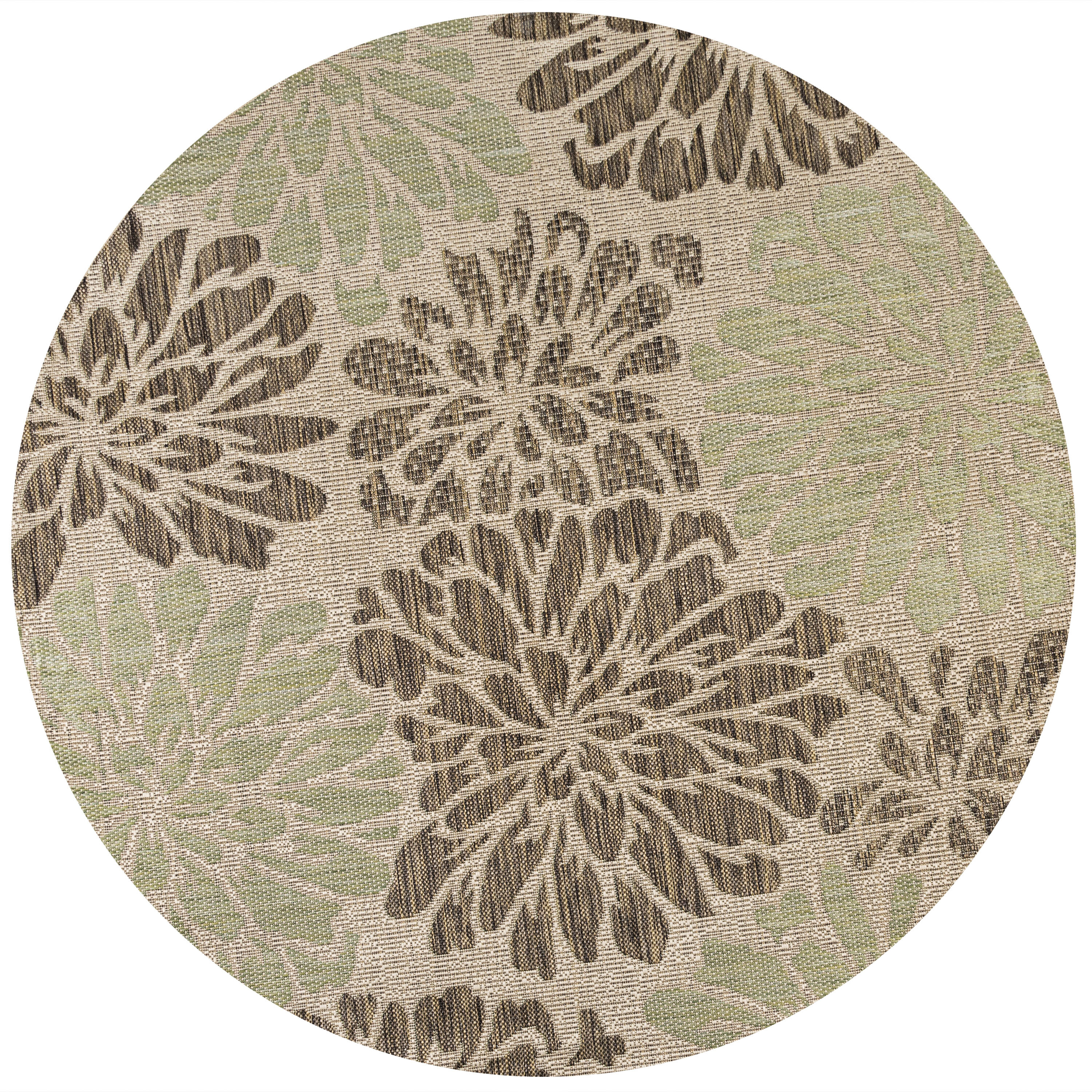 JONATHAN Y Zinnia Modern Floral Navy/Green 3 ft. 11 in. x 6 ft