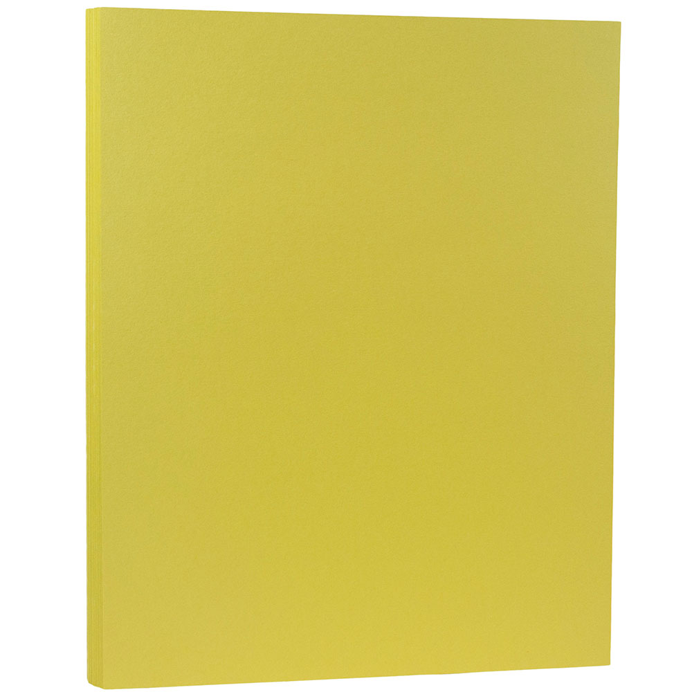 JAM Paper 80 lb. Cardstock Paper, 8.5 x 11, Sunflower Yellow, 50