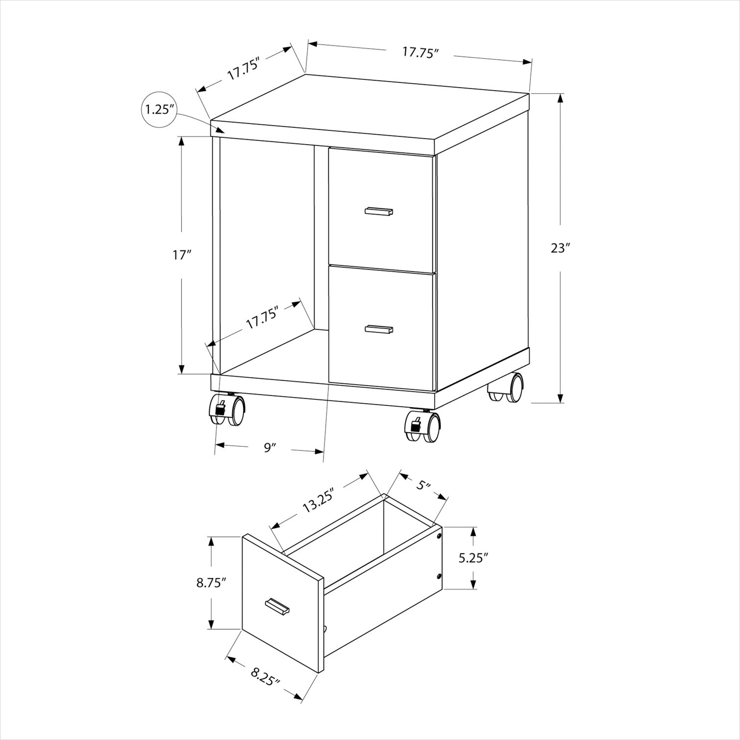 Watnature SUYIZ1R4KXT2 Filing-Cabinets - View #3
