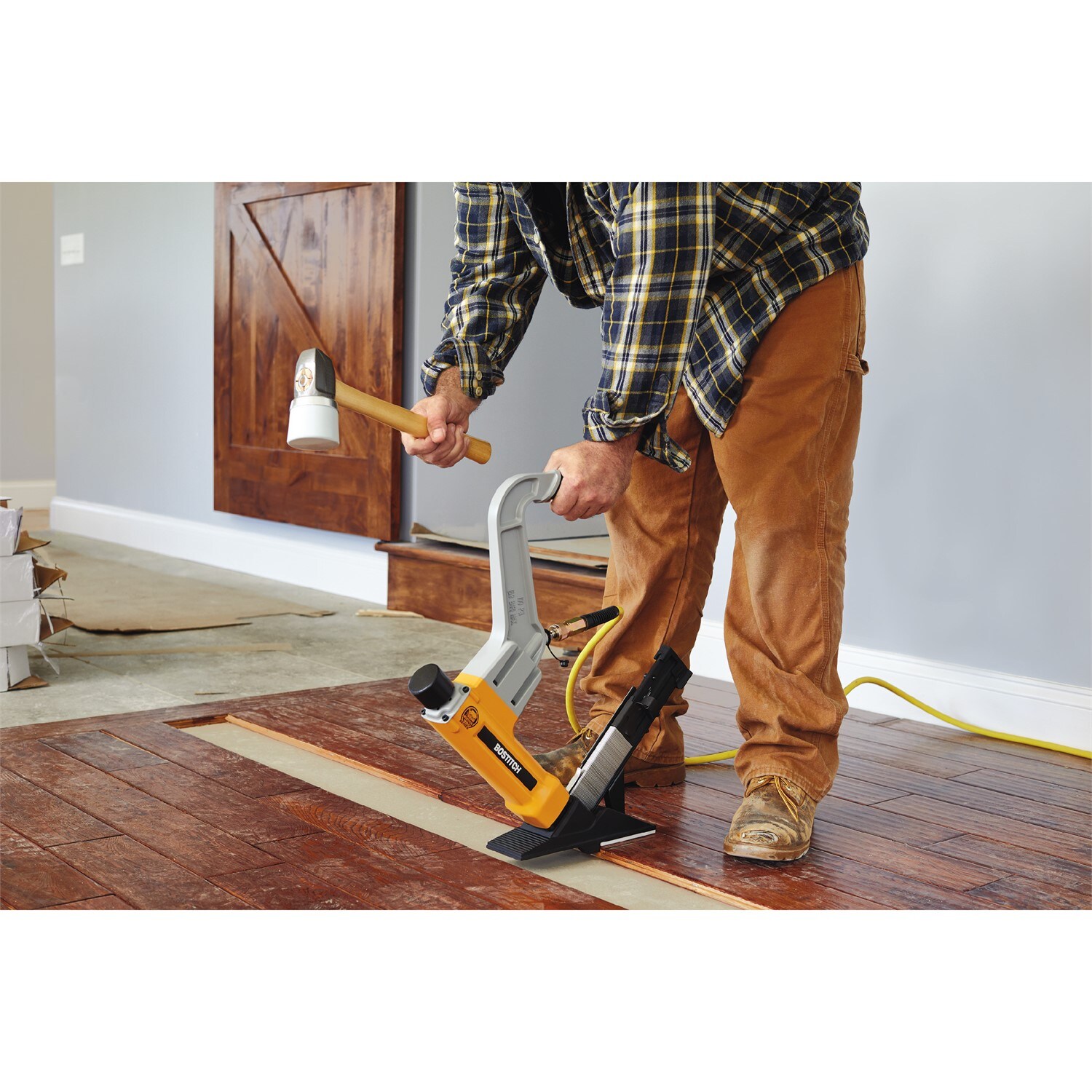 hardwood floor flooring cleat stapler nailer pneumatic gun