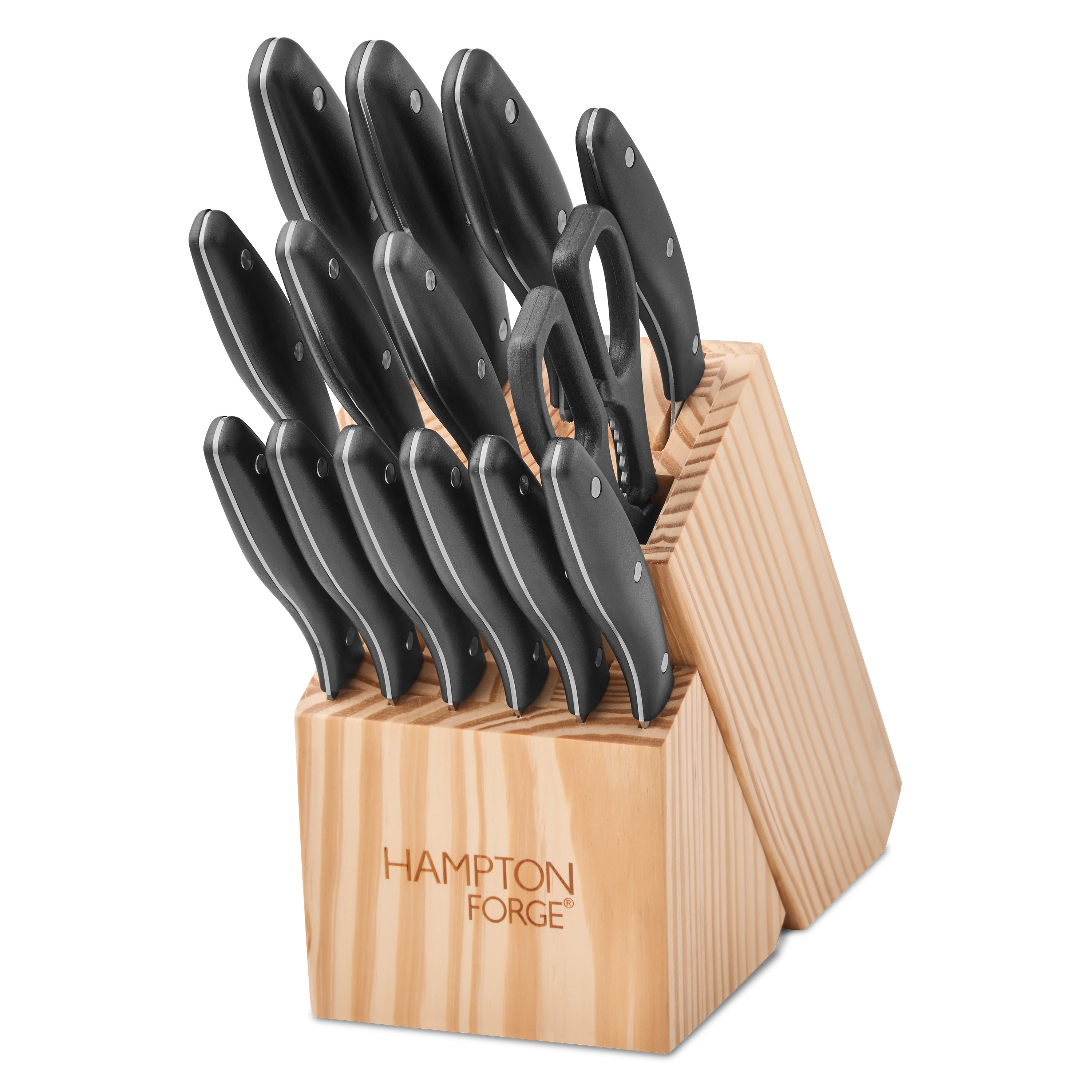 Hampton Forge HMC01B233C 15 -Piece Knife Set with Block