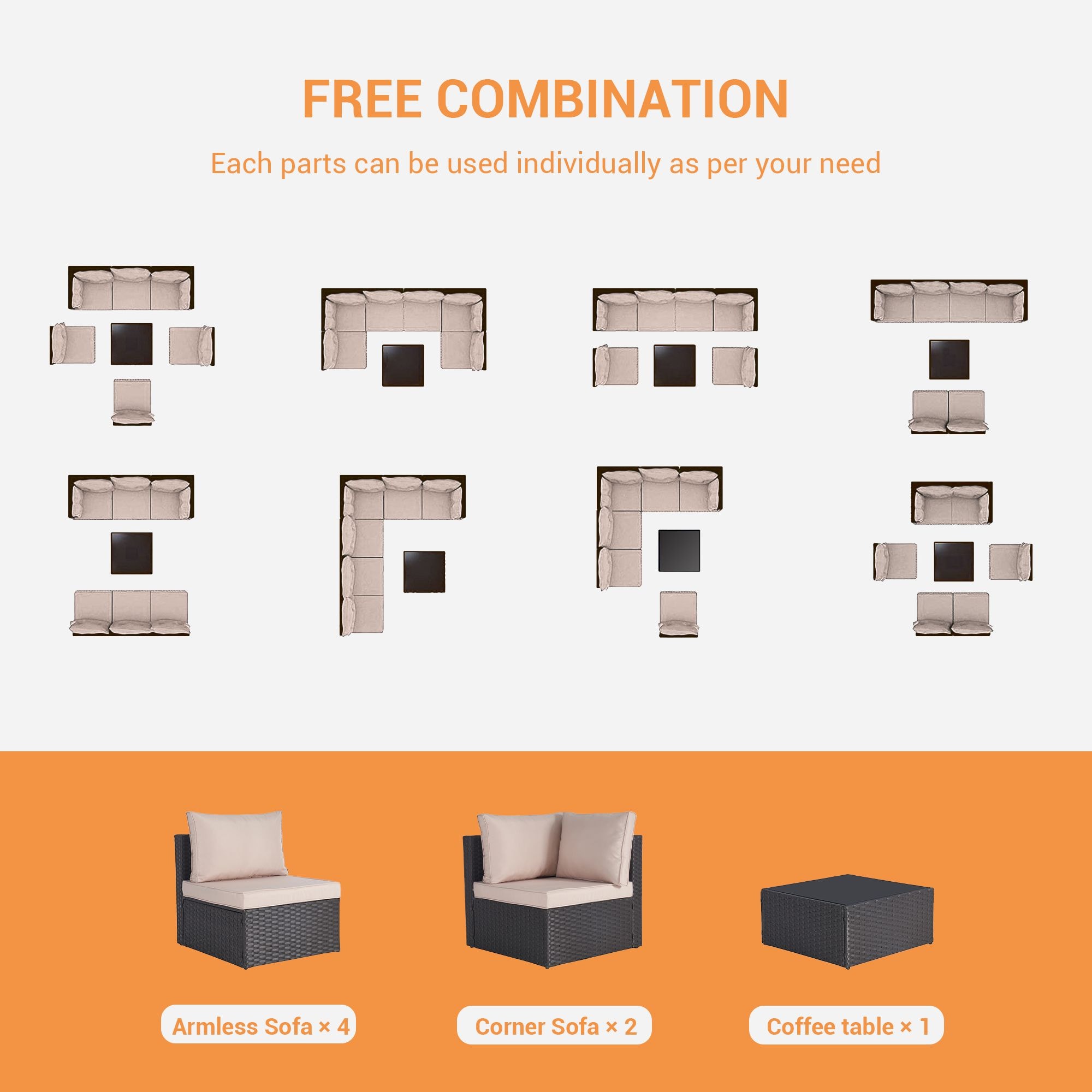 SANSTAR L-WS702-SN-V1 Patio-Conversation-Sets - View #3