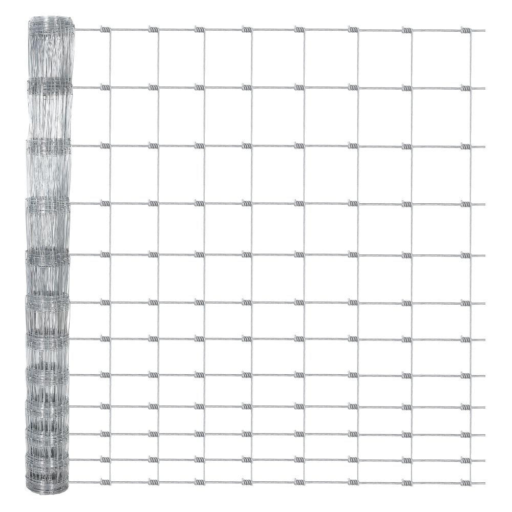 Garvee 6ftx328ft Farm Metal Fence - Galvanized Wire Fencing Zinc Coated Cattle Fences Used to Hog Goat Fencing for Yard Garden and Field