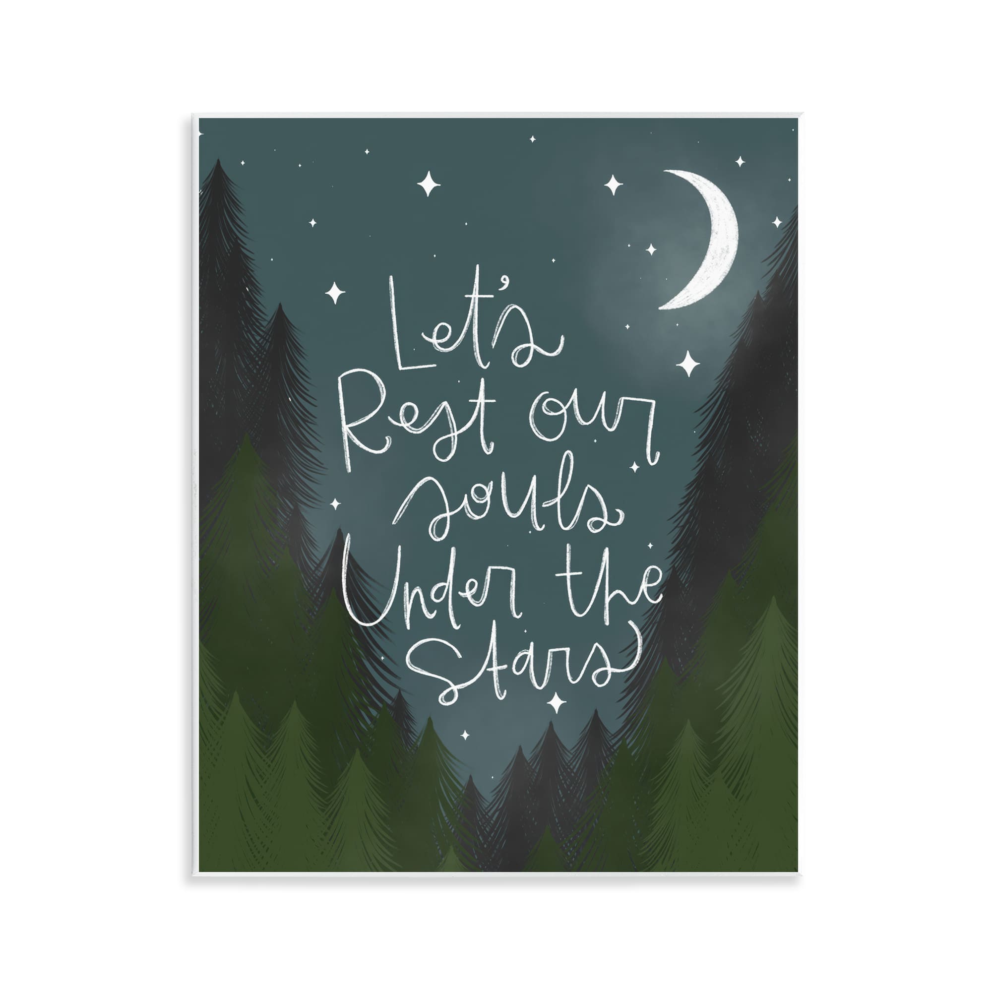 Stupell Industries  Rest Our Souls Under Stars Wall Plaque Art By Mandy Ford Art + Illustration 11 x 14