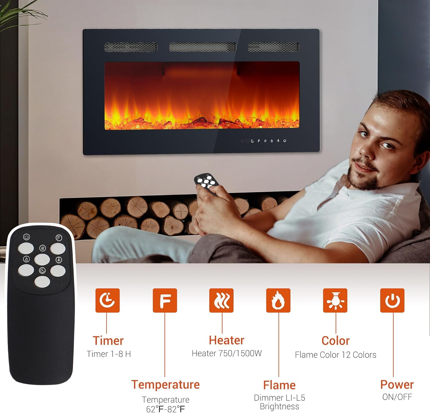 Garvee CJH-PHK-34FPS398 Electric-Fireplaces - View #9