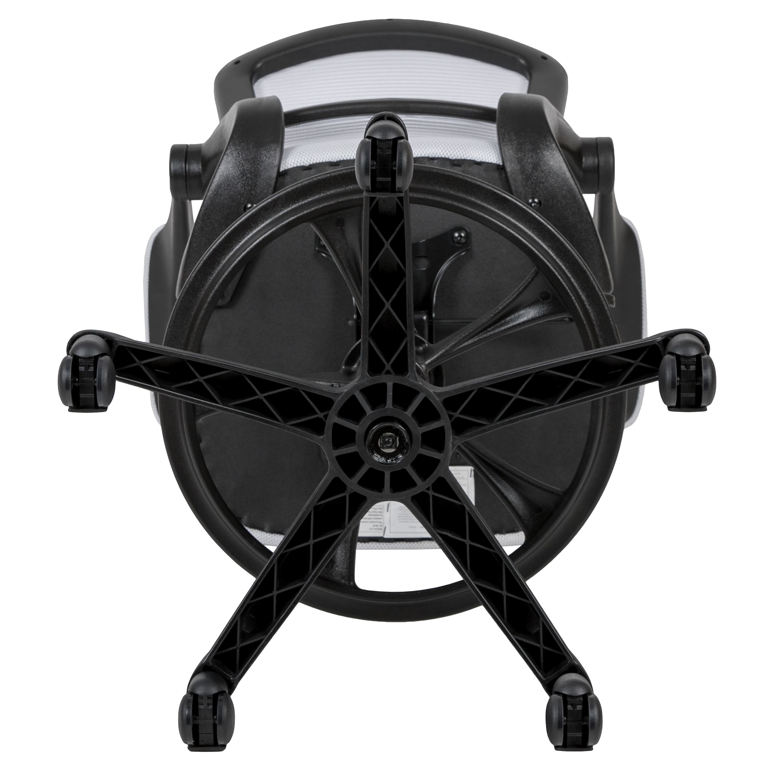 White Mesh Ergonomic Drafting Chair with Adjustable Foot Ring