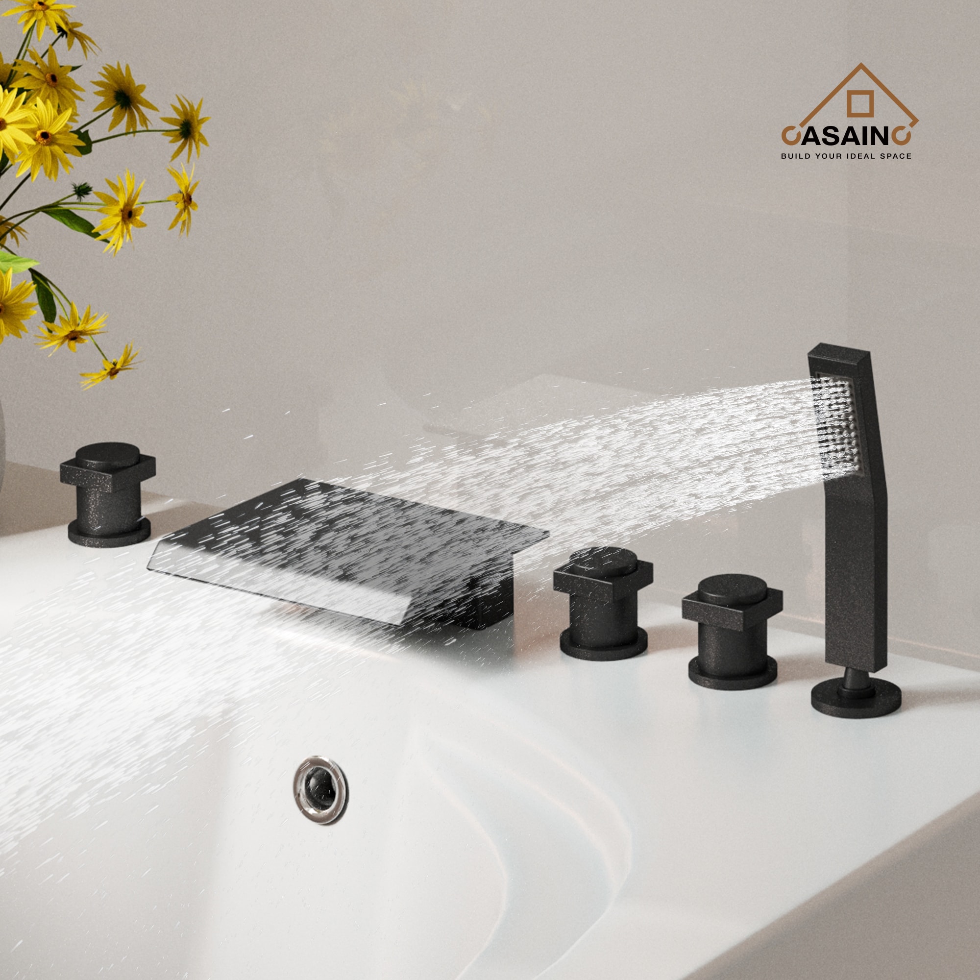CASAINC KCLT0055-MB Roman-Tub-Faucets - View #4