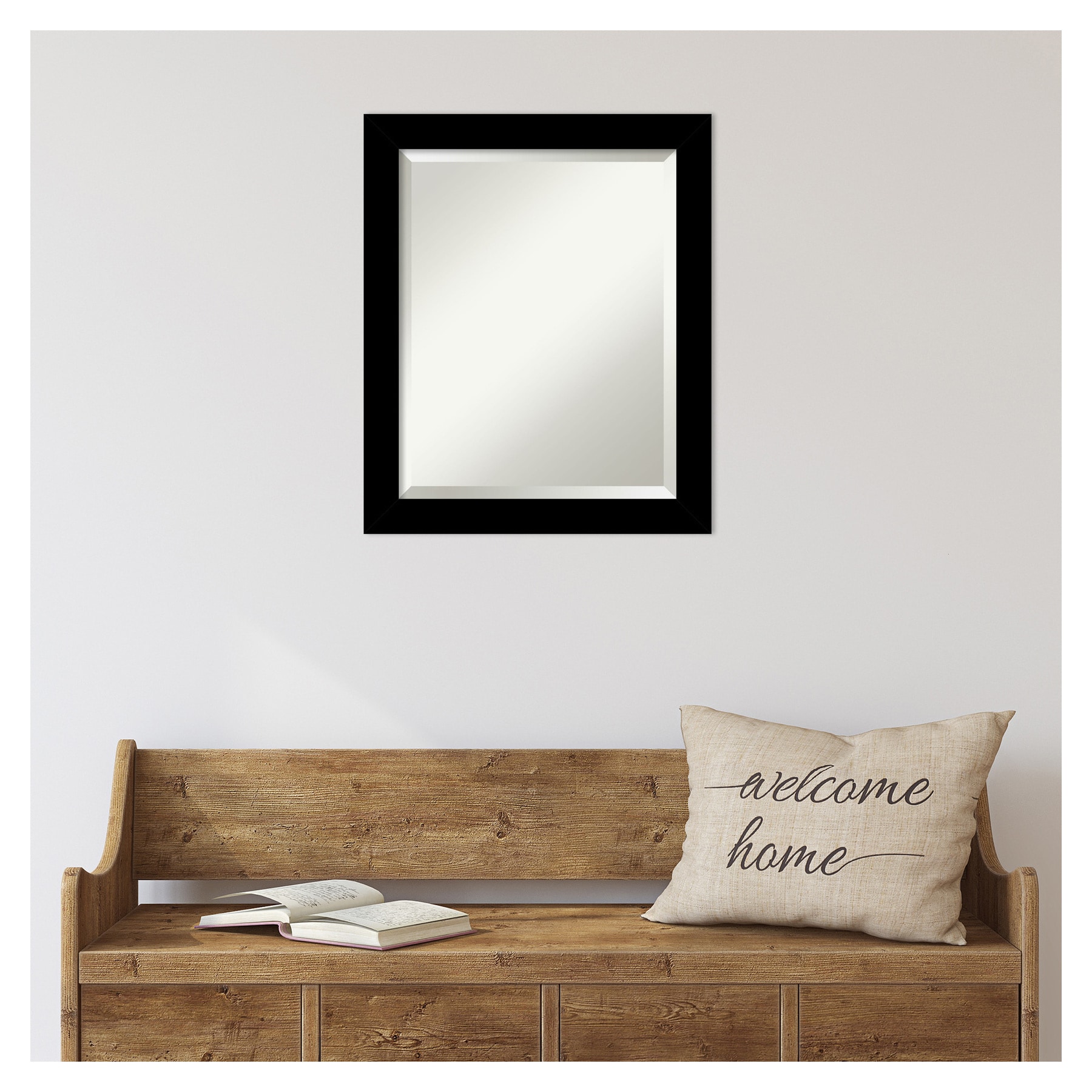 Basic Black Narrow Frame Rectangular Wall Mirror