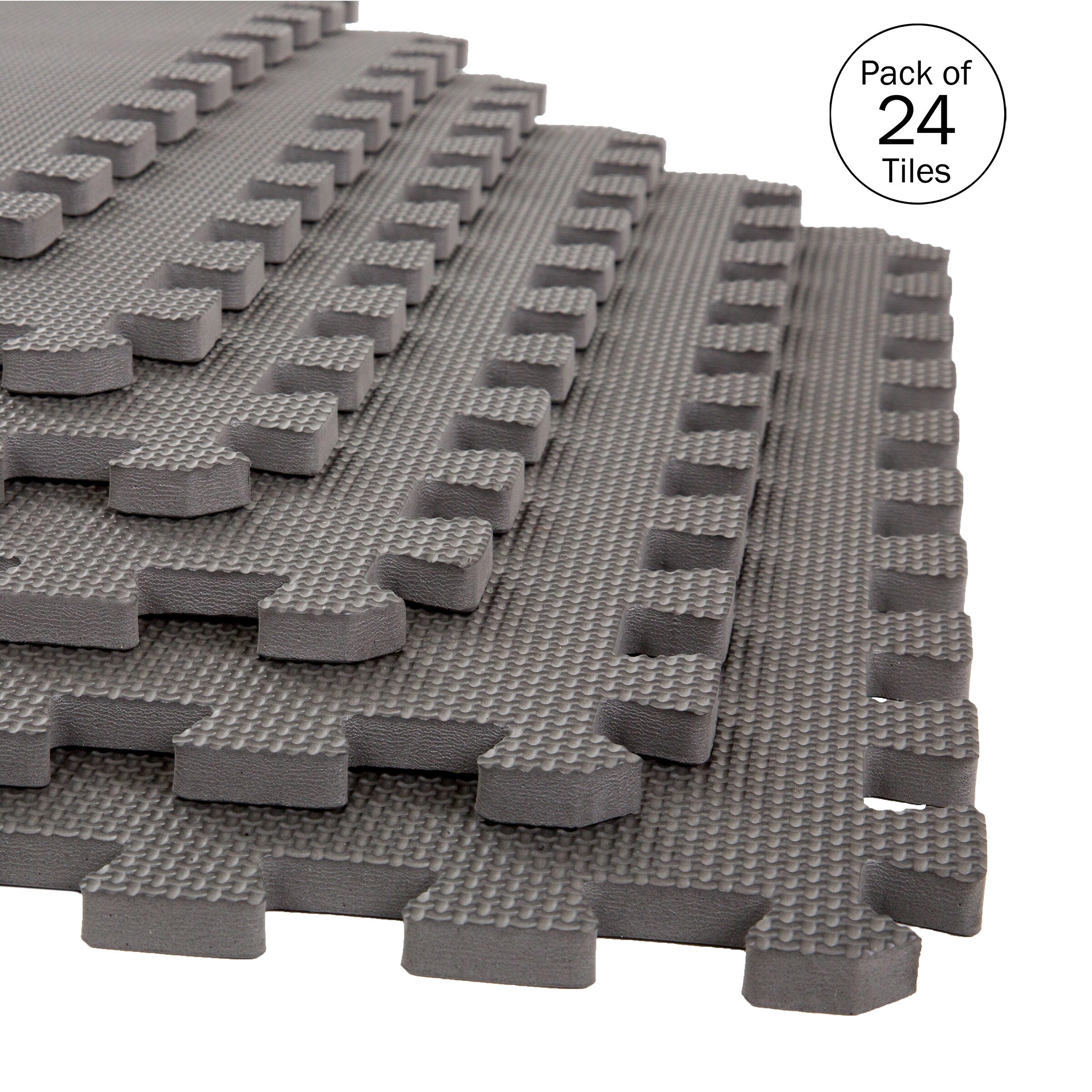 4-ft x 4-ft Interlocking Grey Utility Mat in the Mats department