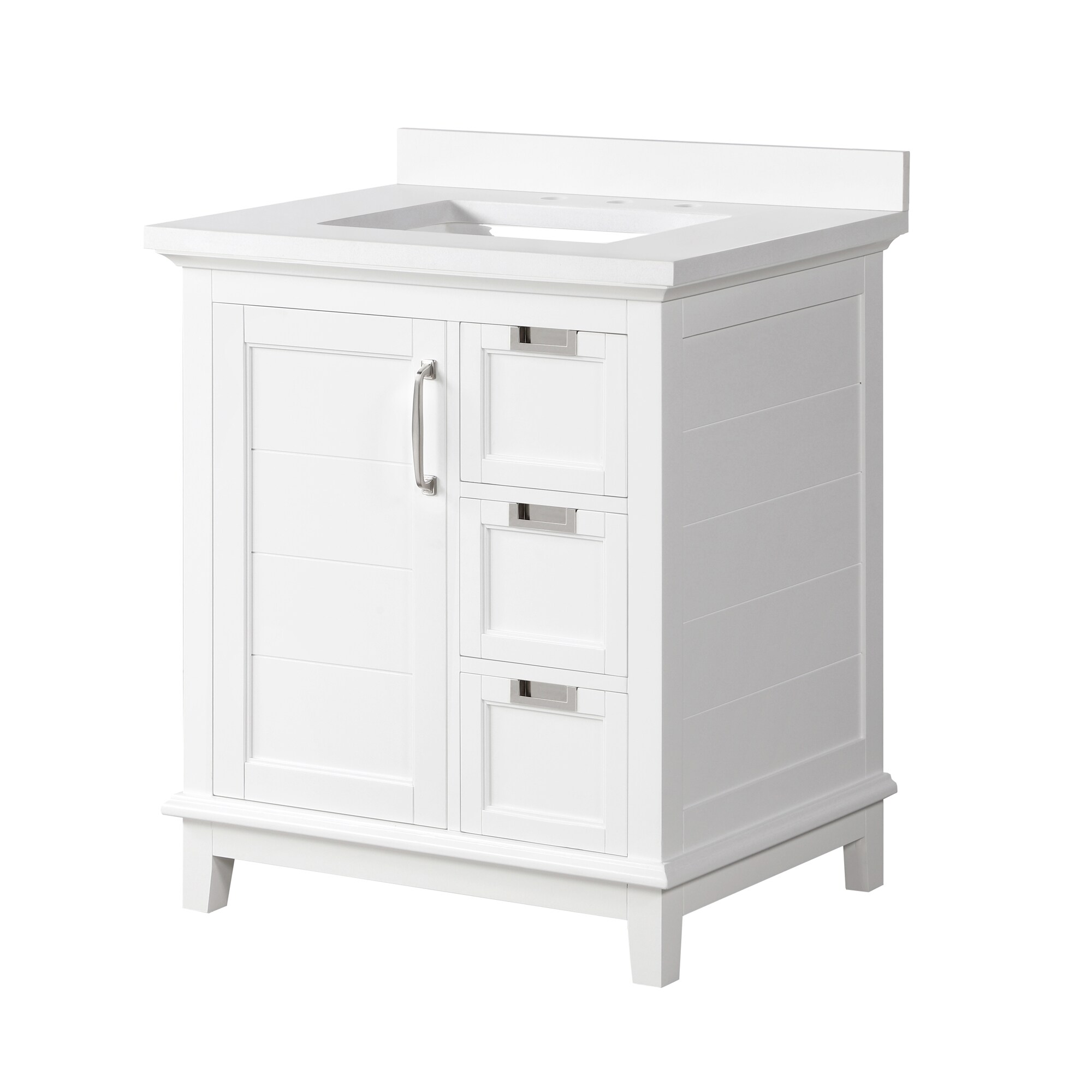 OVE Decors Pembroke 30-in White Undermount Single Sink Bathroom Vanity ...