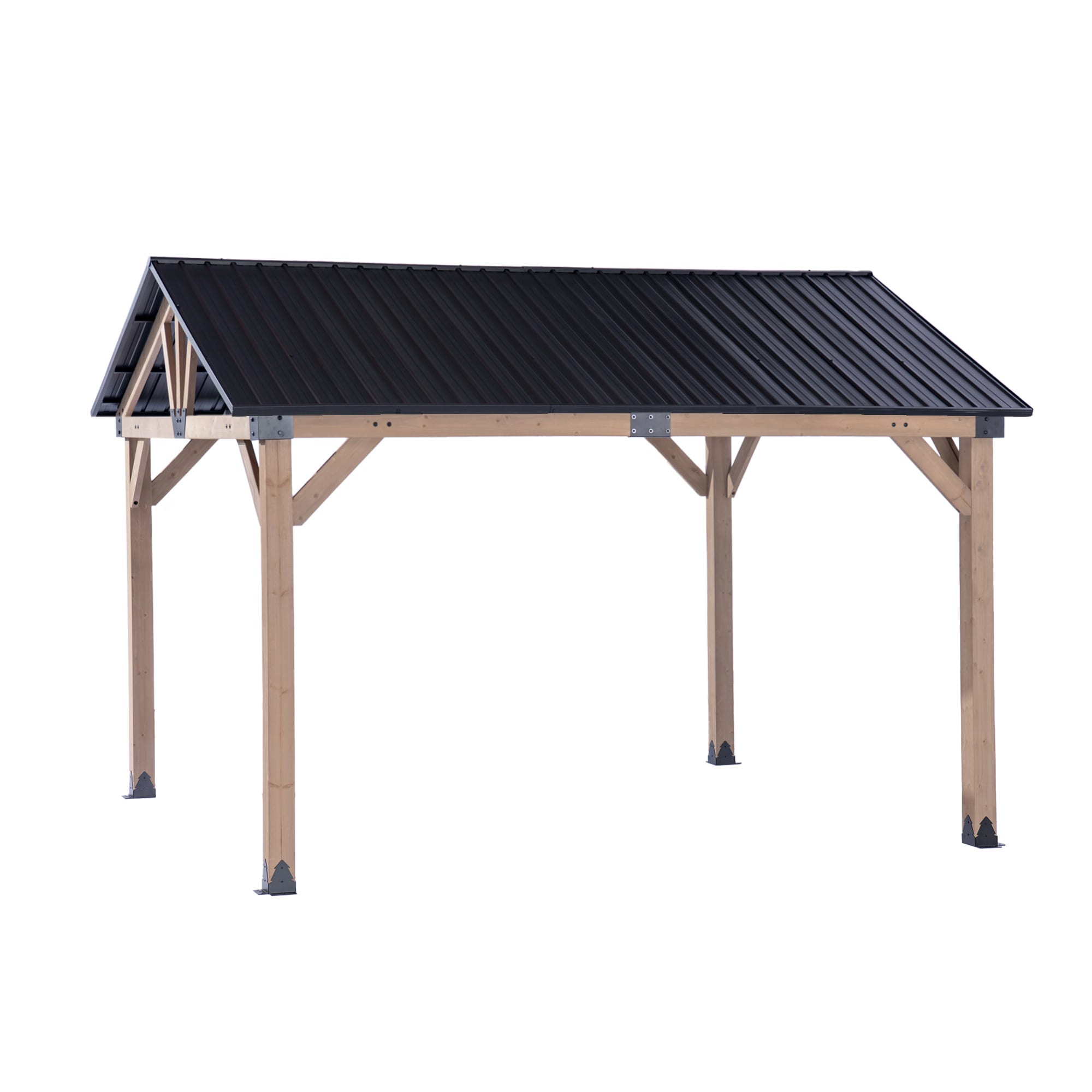 StarEcho W1234P1012-G 12-ft x 10-ft Black/Grey Rectangle Hardtop Steel Roof