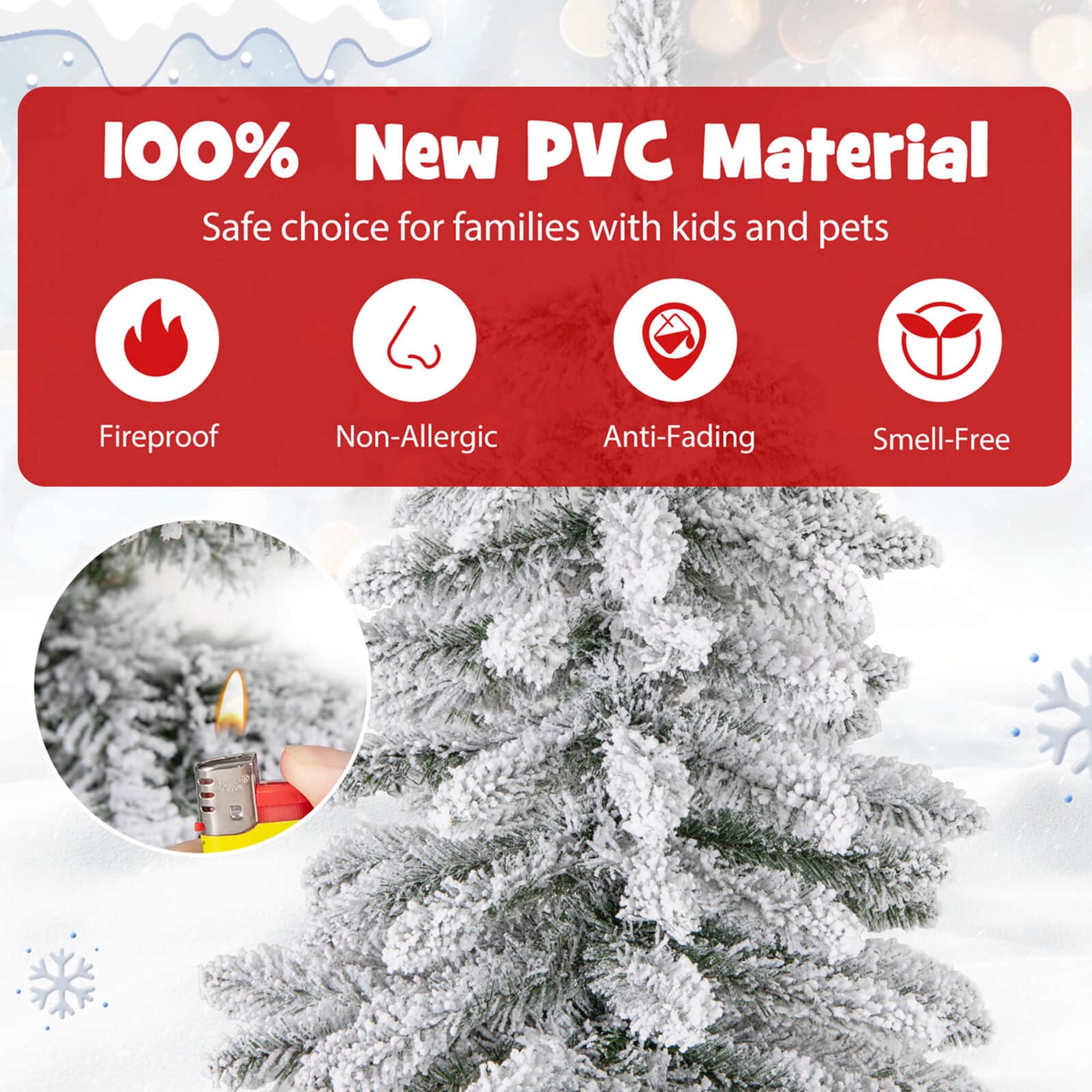 Costway HCST04236 Artificial-Christmas-Trees - View #6