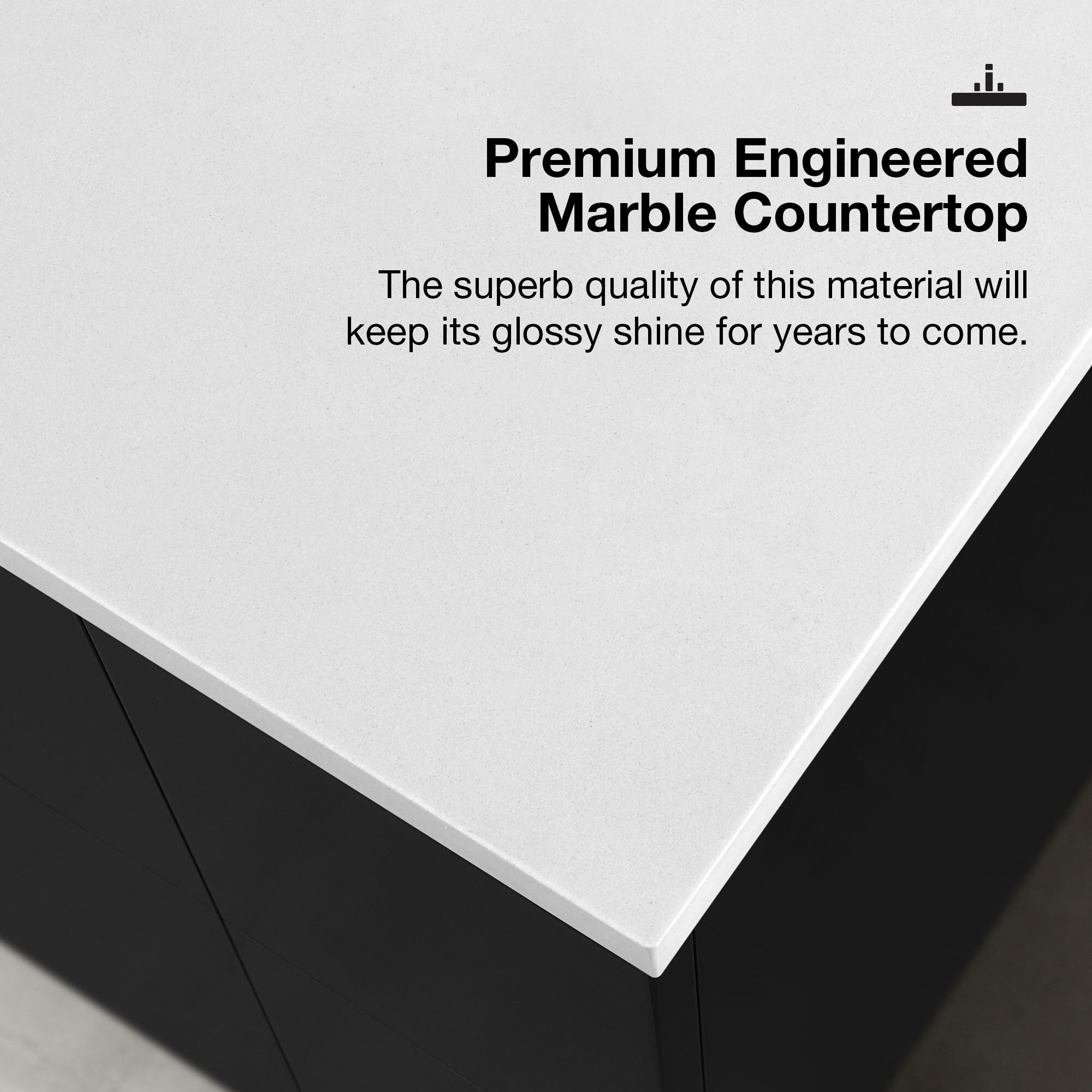 Origin 21 Vivienne 36-in Onyx Black Undermount Single Sink