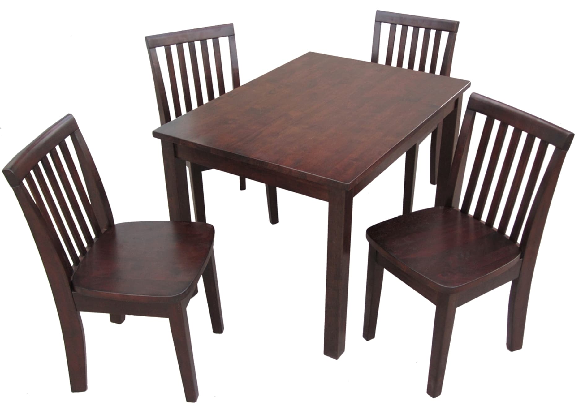 International Concepts K15-2532-263-4 Rich Mocha Rectangular Kid's Play Table ( Set of 4 Chairs)
