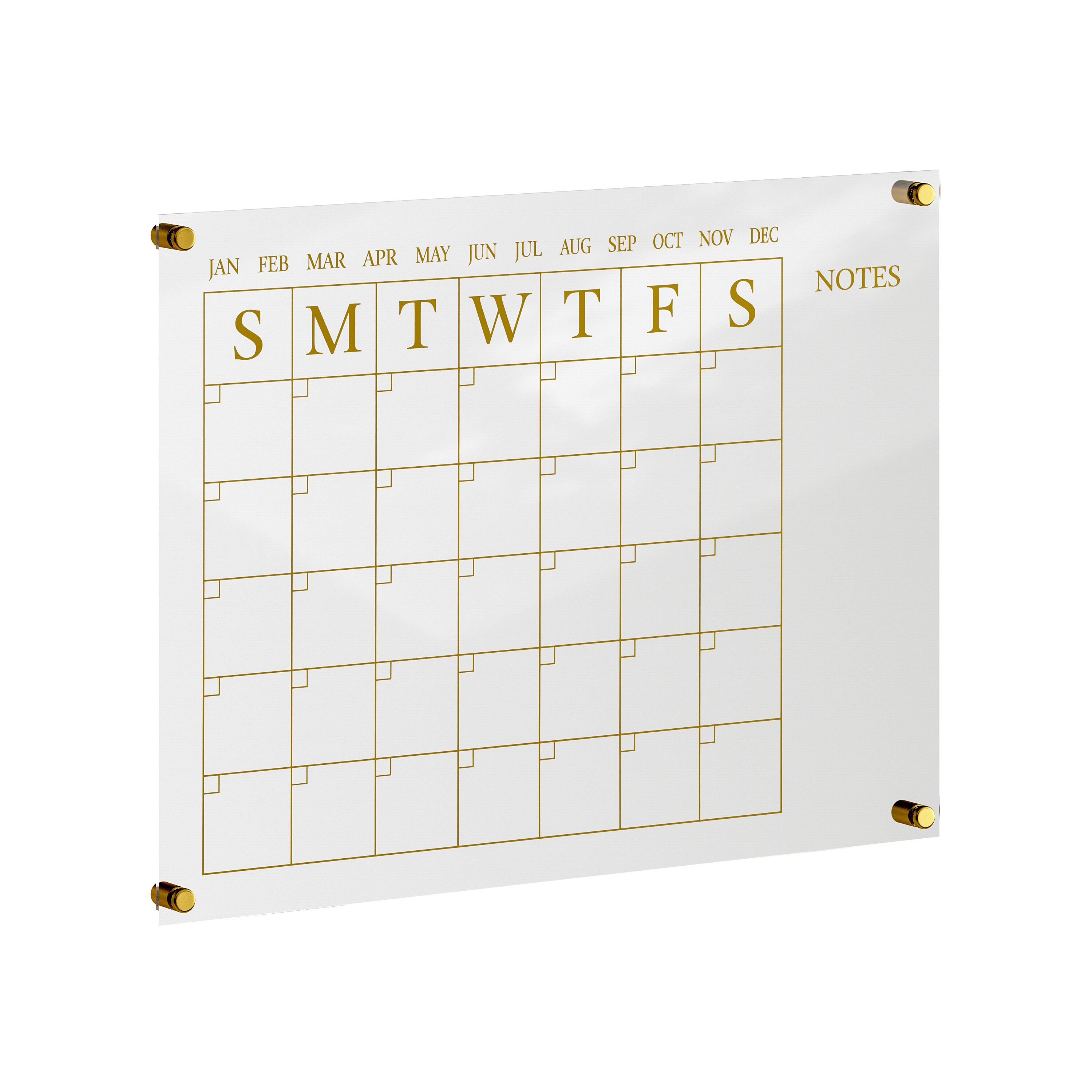  Acrylic Dry Erase Board Calendar For Wall (24”x18