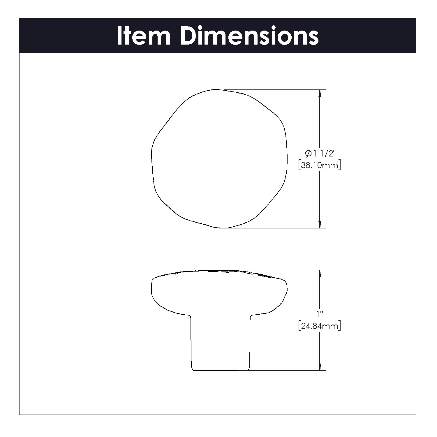 Hickory Hardware P2182-BI-10B Cabinet-Knobs - View #6