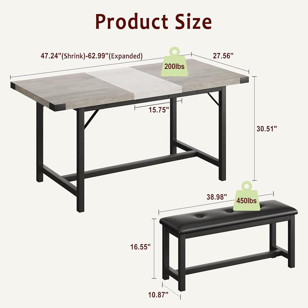 WhizMax XSN-PHO-15725-GR Dining-Tables - View #2