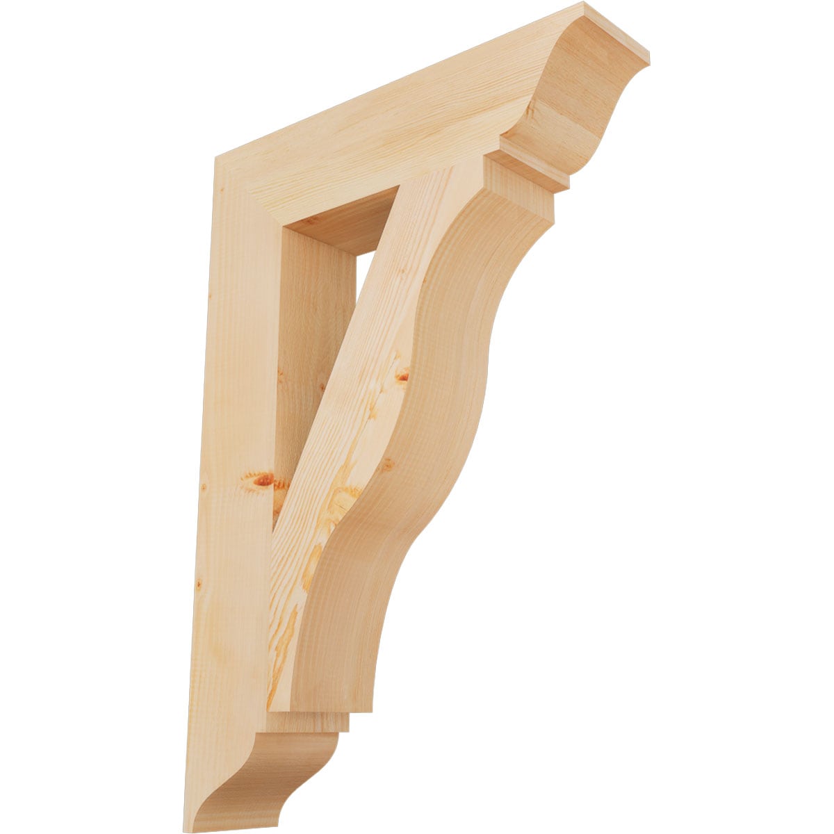 Ekena Millwork BKT06X26X38FST01SDF Funston traditional smooth 5-1/2-in x 26-in x 38-in Douglas fir Brown Wood Standard bracket