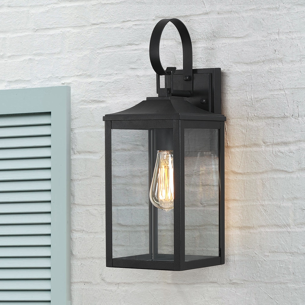 True Fine Norwich 1Light 18in H Matte Black LED Outdoor Wall Light in