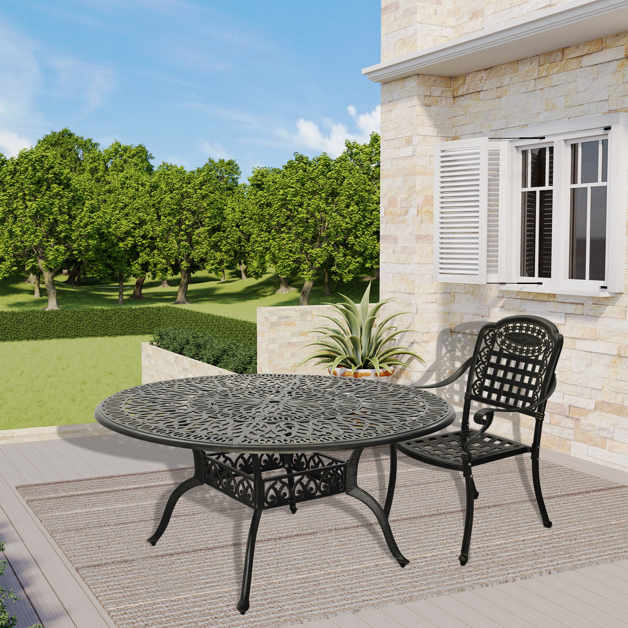 Aluminum Patio Furniture Clearance Sale  Clearance patio furniture, Cast  aluminum patio furniture, Patio dining set