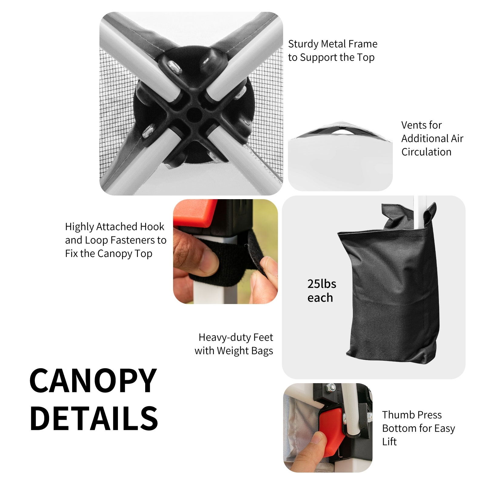 WELLFOR TDS10054GR Canopy-Storage - View #8