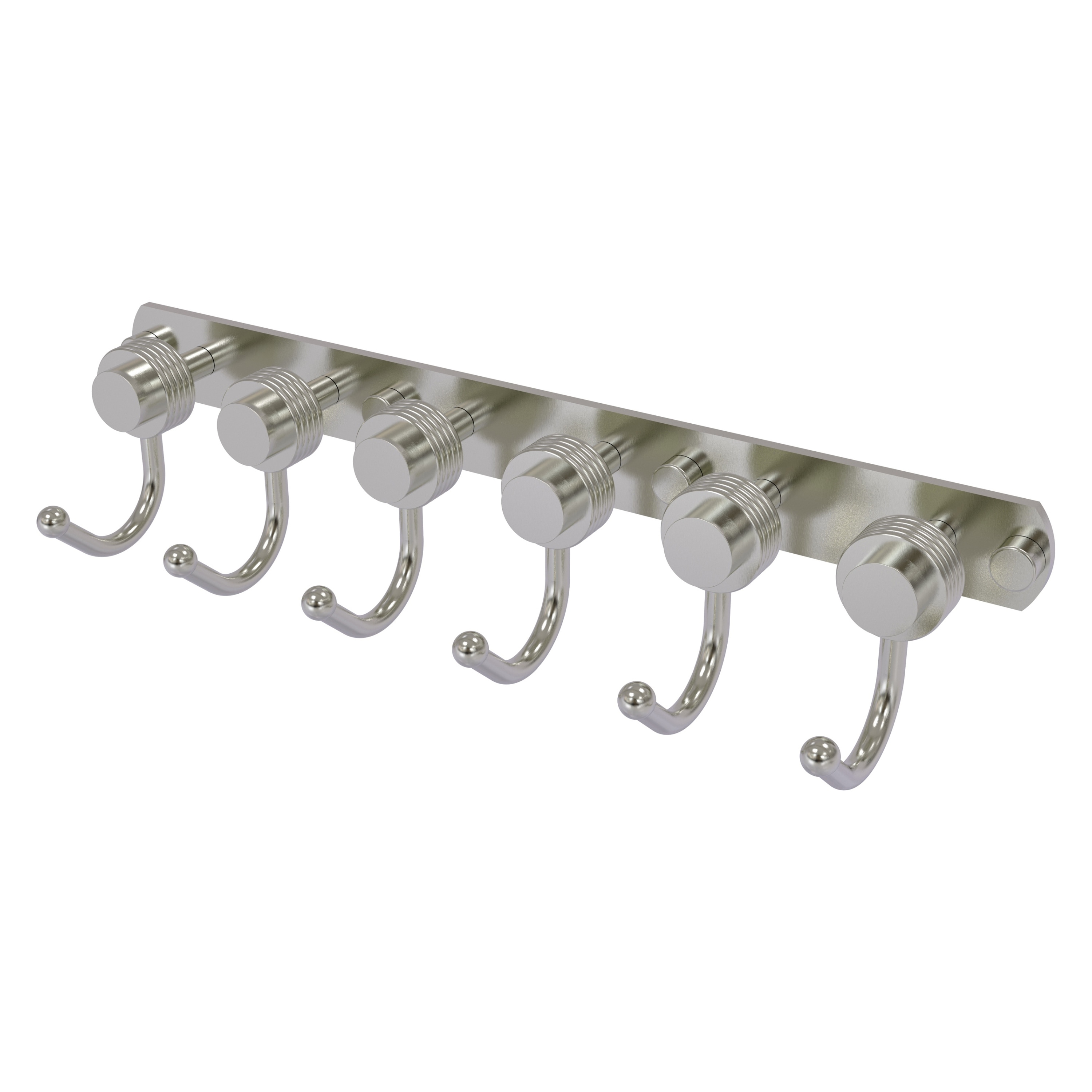 Allied Brass 920G-6-SN Mercury Satin Nickel 6 -Hook Wall mount Towel Hook