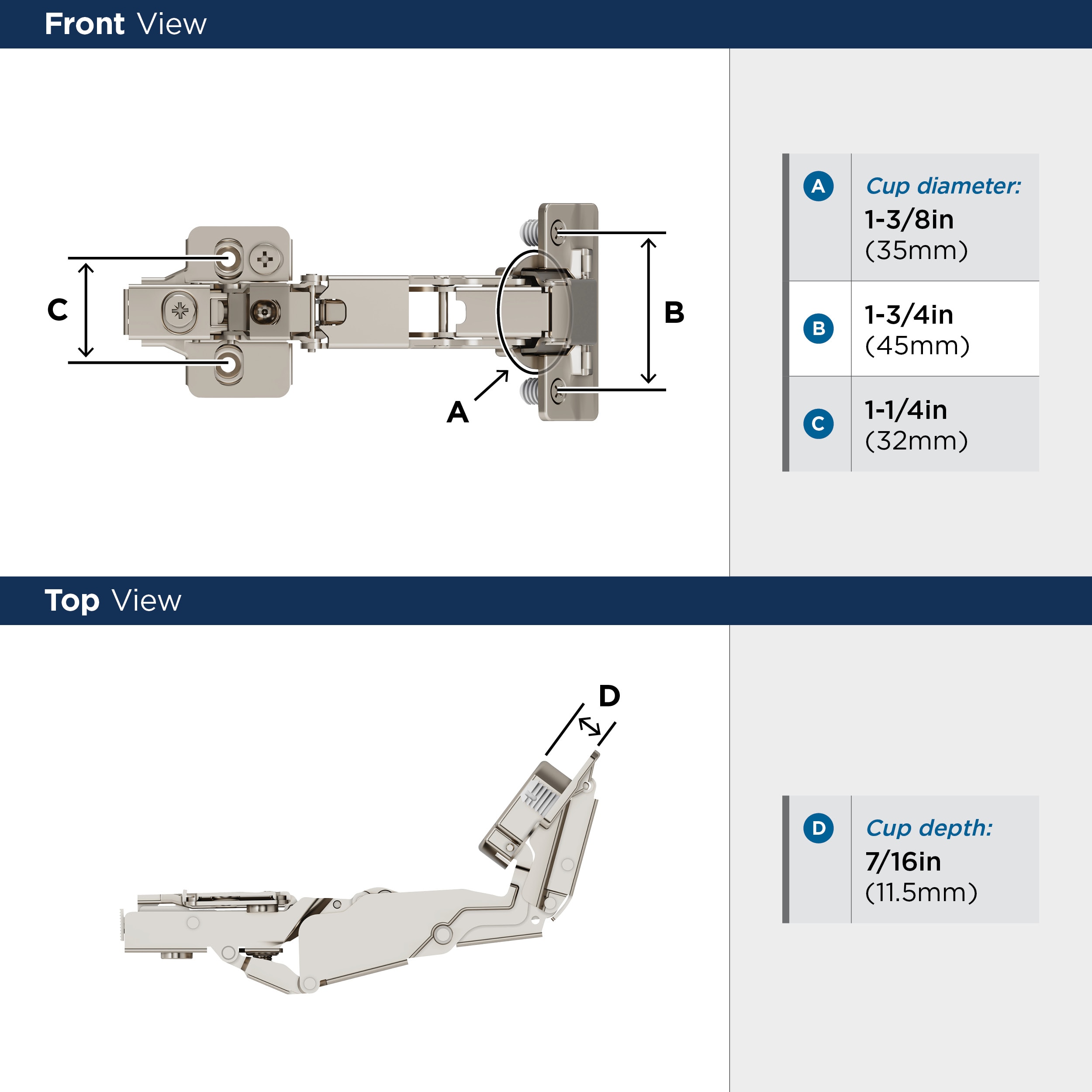 Amerock BP9242SLFR Cabinet-Hinges - View #3