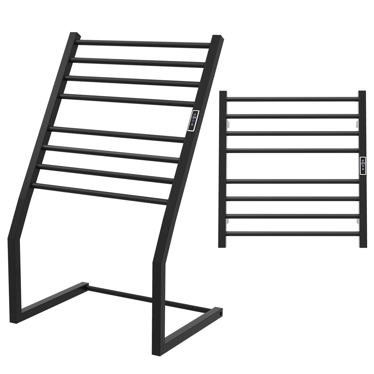 Costway HCST00128 2-in-1 Towel Warmer Rack Freestanding Wall Mounted with LED Display Built-in Timer