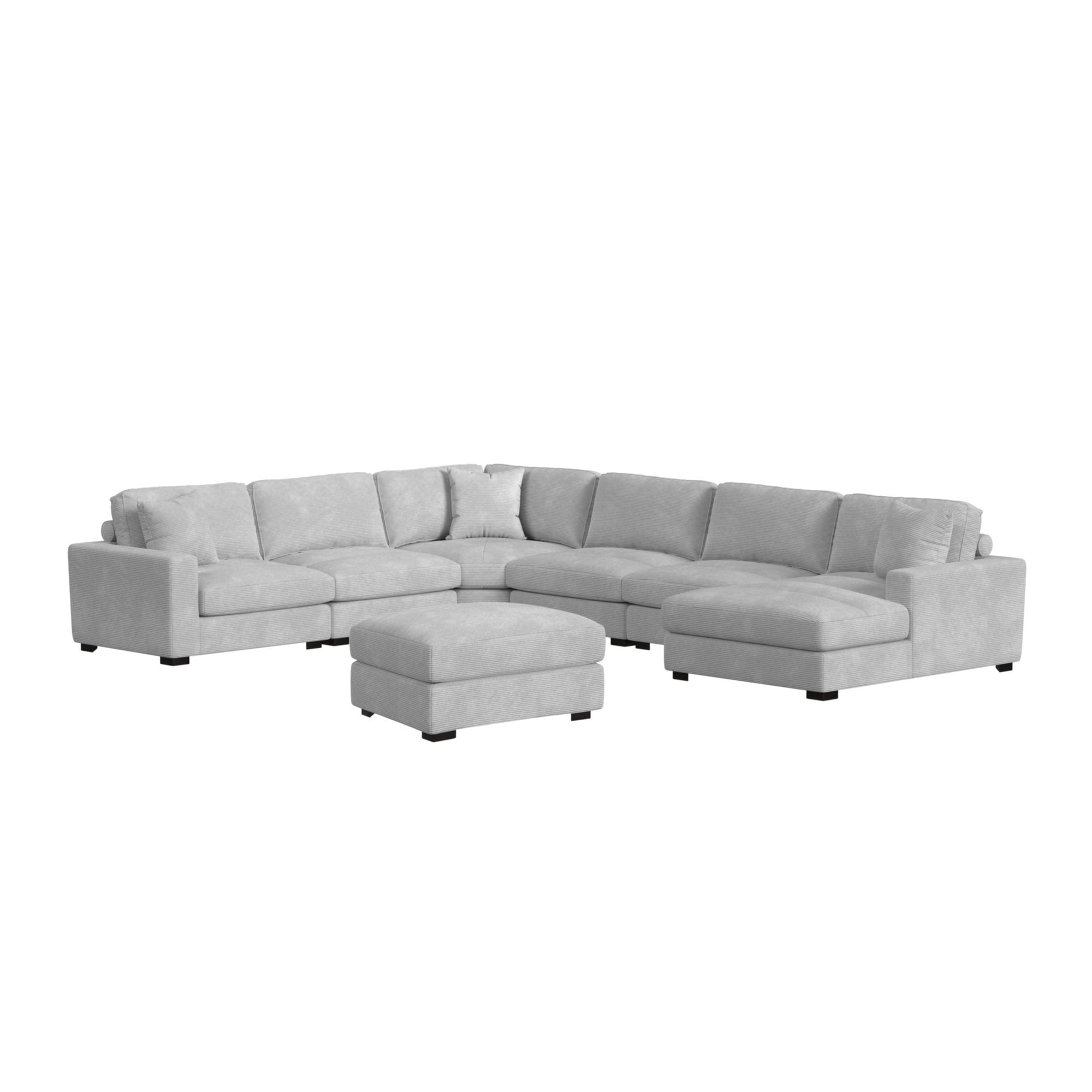 Picket House Furnishings U-8540-9443-RCSE-7PC Mesa Casual 7 -Piece Polyester/Polyester blend Stone Living Room Set