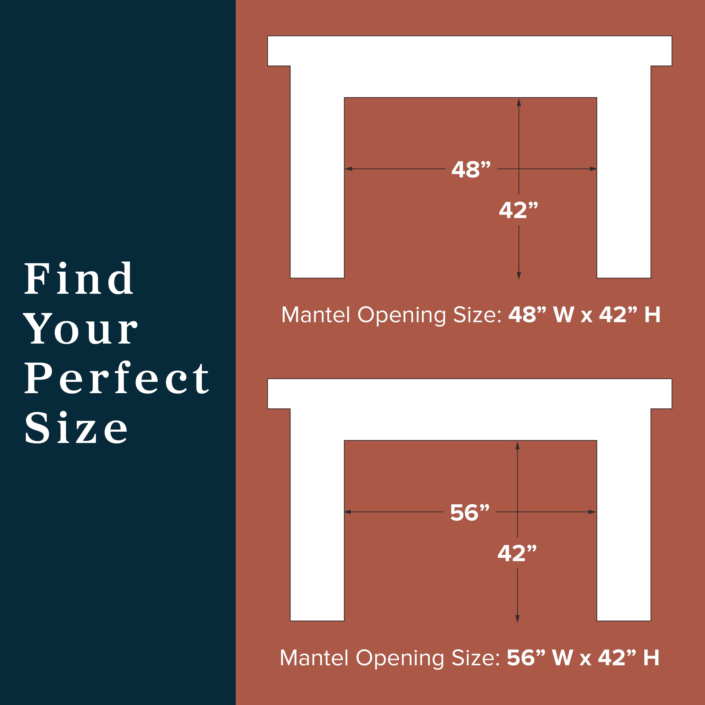 Modern Ember HAZEL-4842-UMB Mantel-Surrounds-Pilasters - View #7