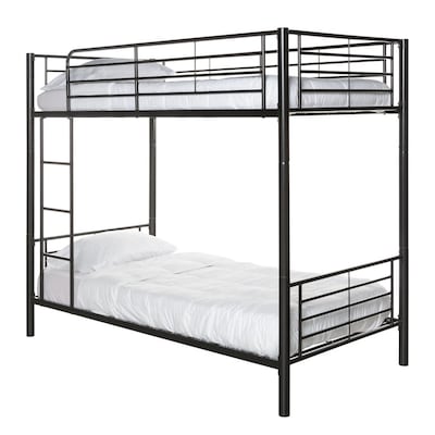 Twin Over Black Bunk Beds At Com, Black Metal Bunk Beds Twin Over Full Size In Singapore