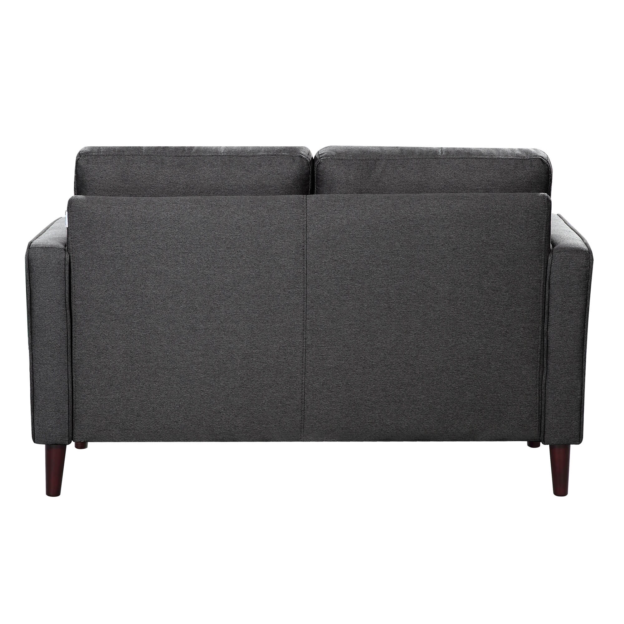 Lifestyle Solutions 78.7-in Casual Black Microfiber 3-seater Sofa