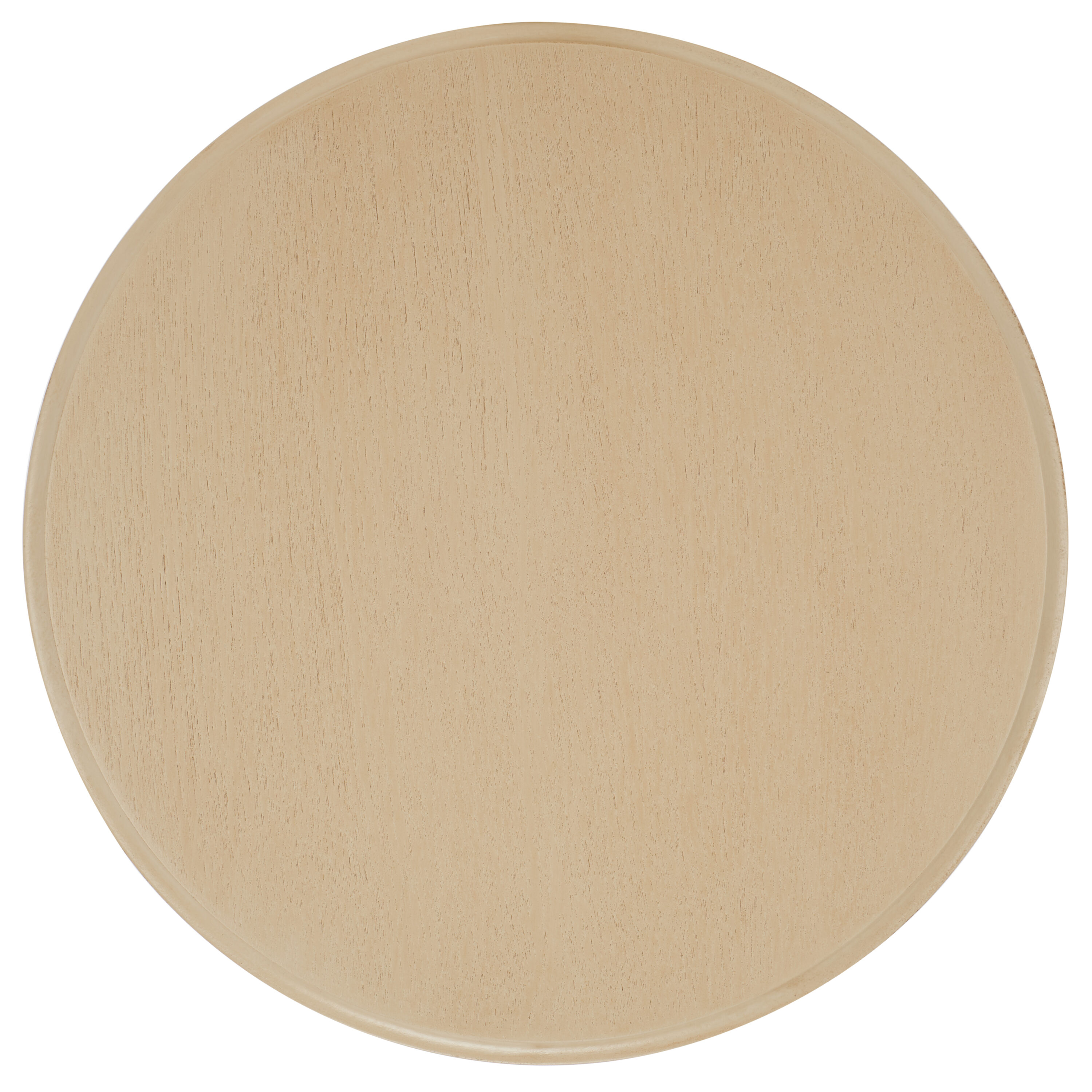 Natural Wood Round Wavy Accent Table, 15" x 22"