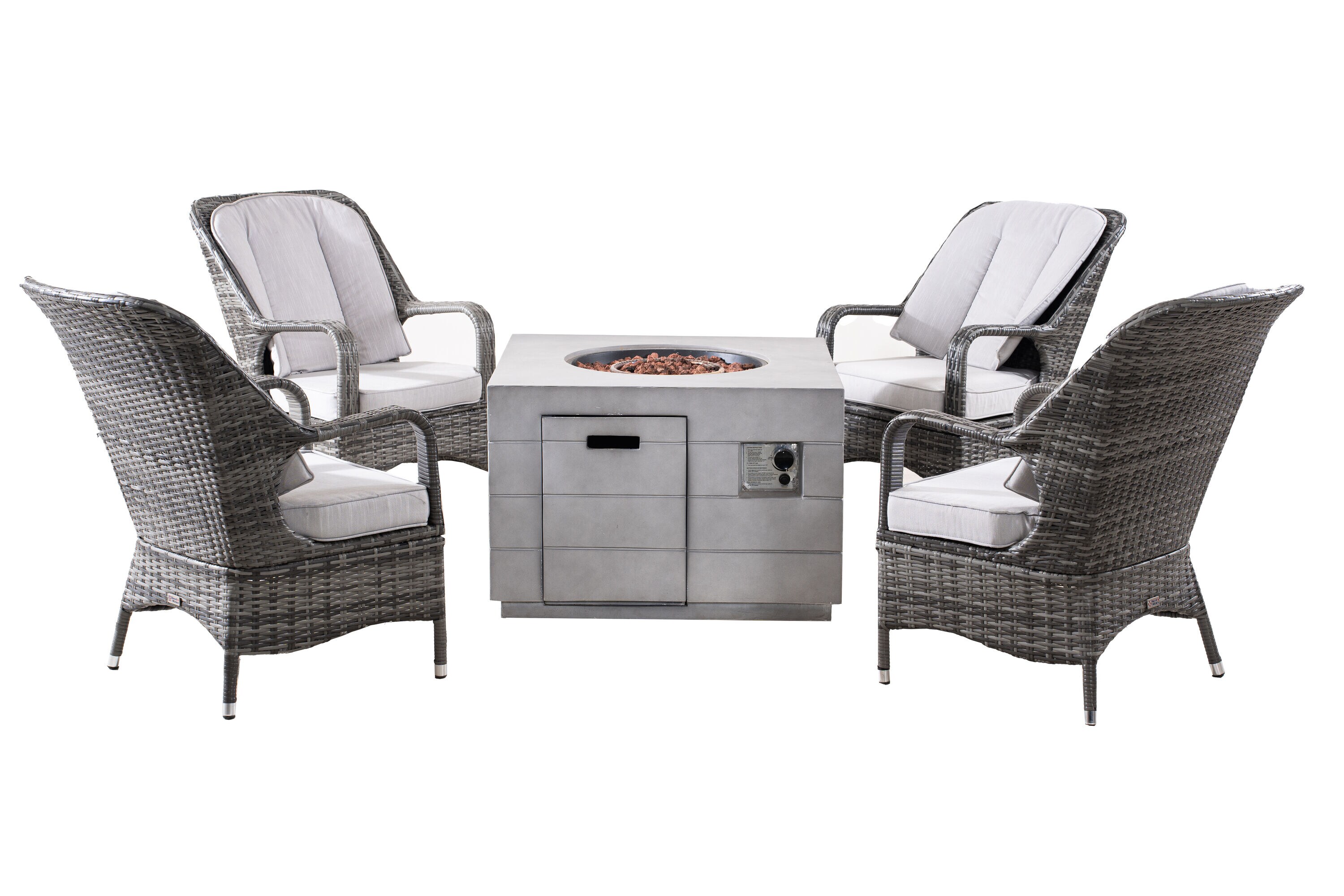 Direct Wicker DWG-214009-G Patio-Conversation-Sets - View #4