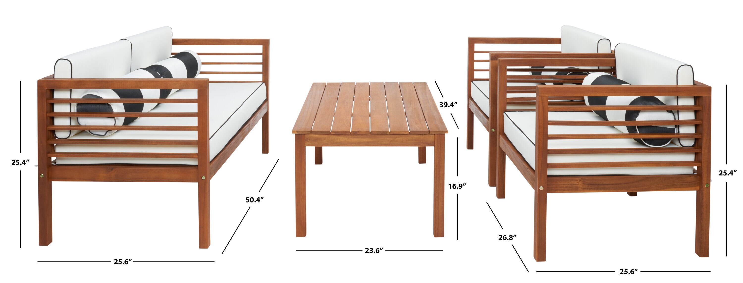Safavieh PAT7317A Patio-Conversation-Sets - View #13
