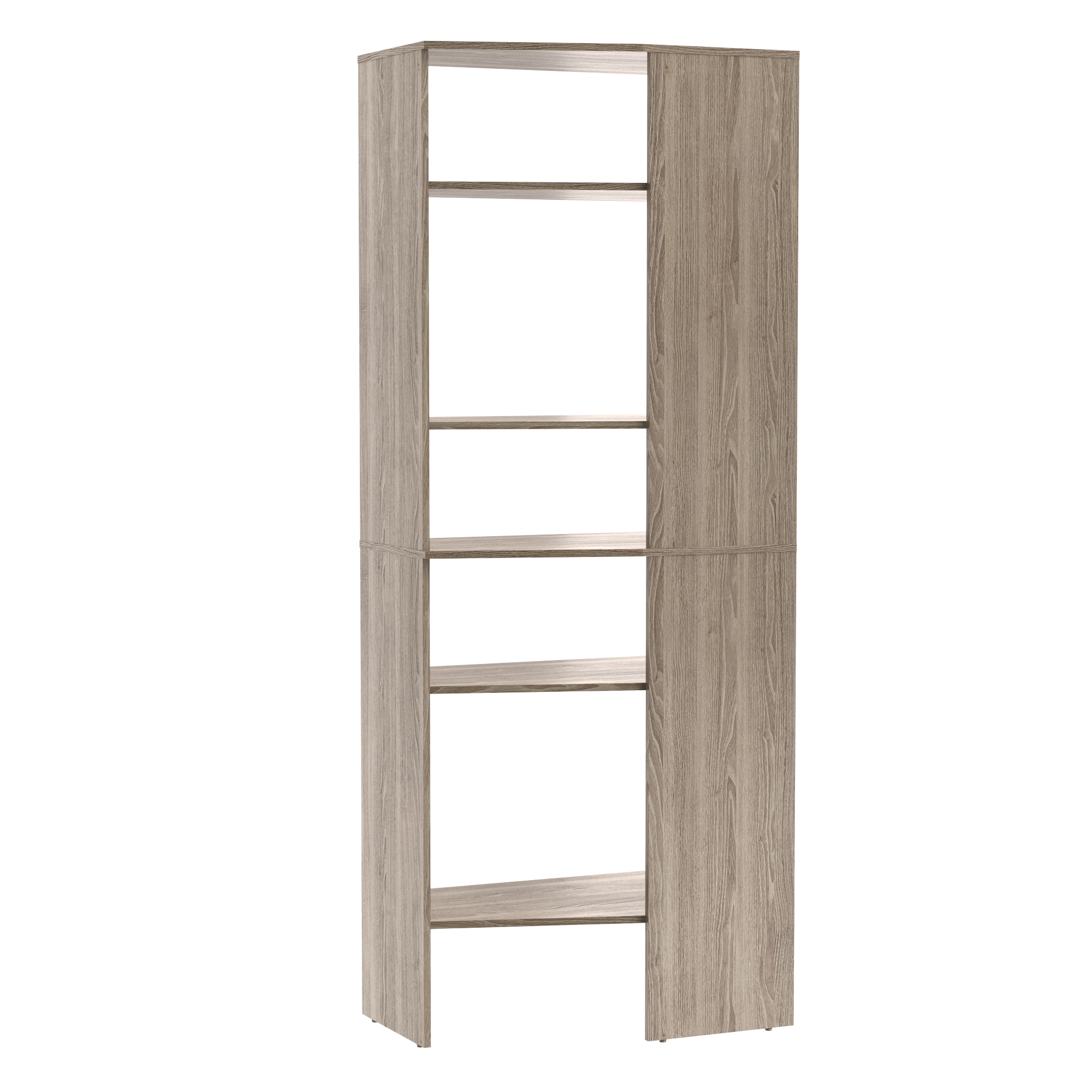 ClosetMaid 10000-04125 BrightWood Kit 2.6-ft to 2.6-ft W x 6.8-ft H Latte Solid Shelving Wood Closet System
