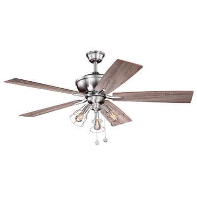 Satin Nickel Led Indoor Ceiling Fan, Are Patriot Ceiling Fans Good