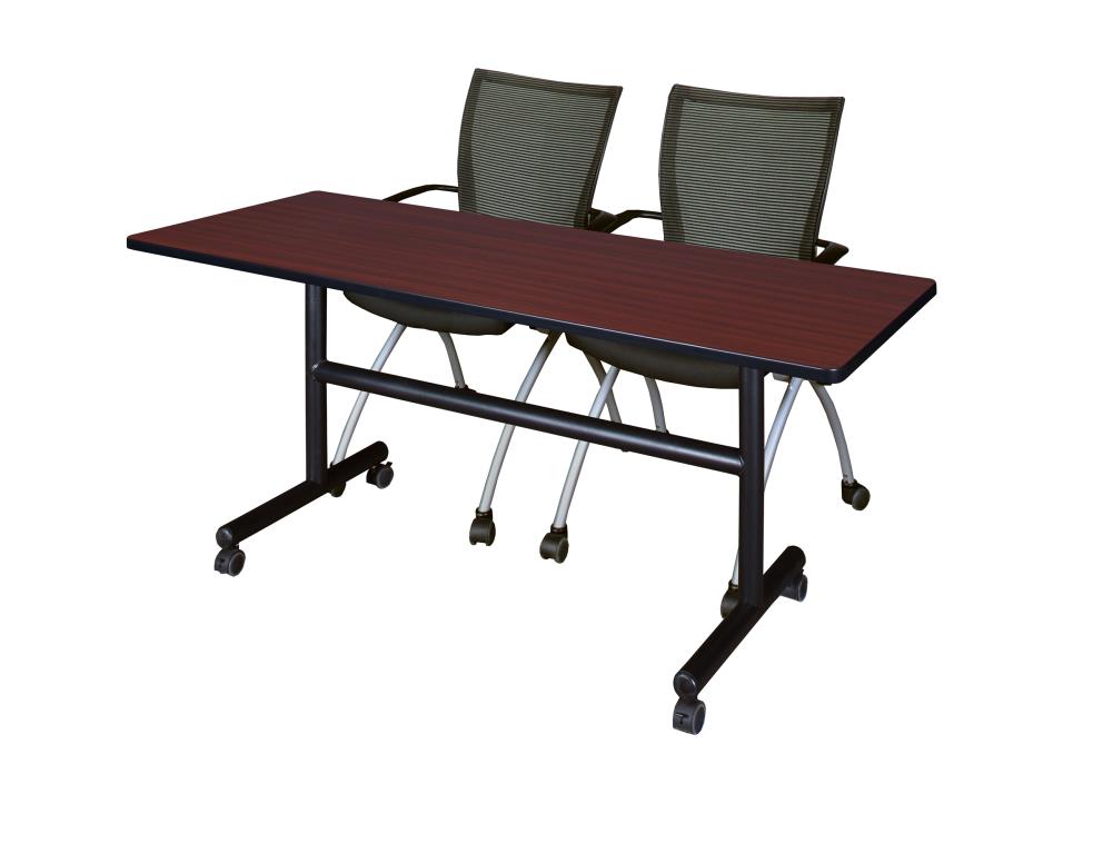 Regency MKFT6030MH09BK Training Brown 4-Person Training Table (60-in W x 29-in H)