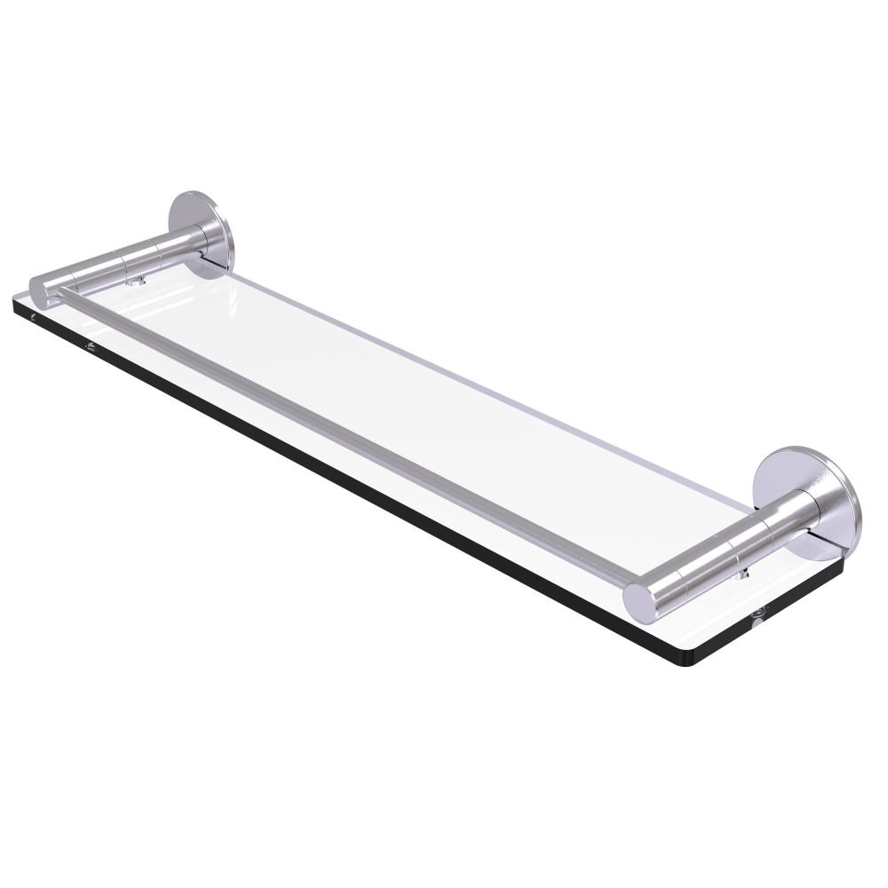 Allied Brass FR-1/22G-SCH Fresno Satin Chrome Wall mount Bathroom Shelf ( 22-in x 2-in x 5-in )